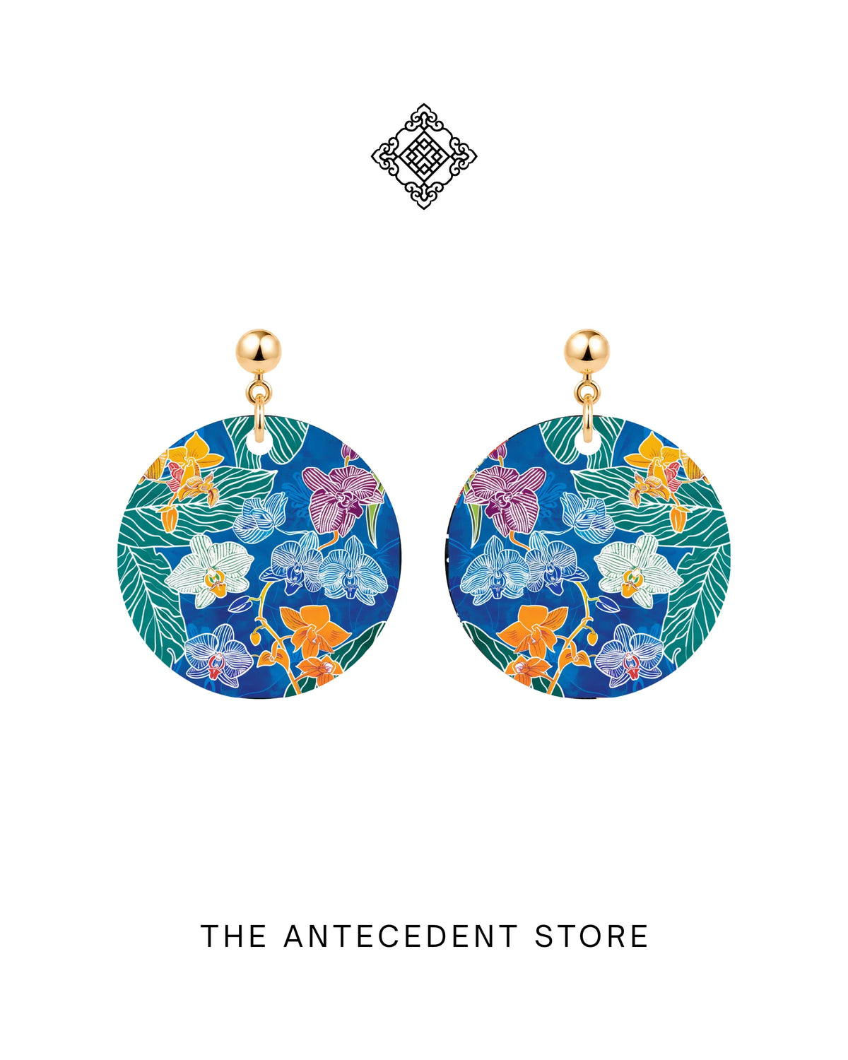 THE ANTECEDENT STORE | Batik Orchid Earrings