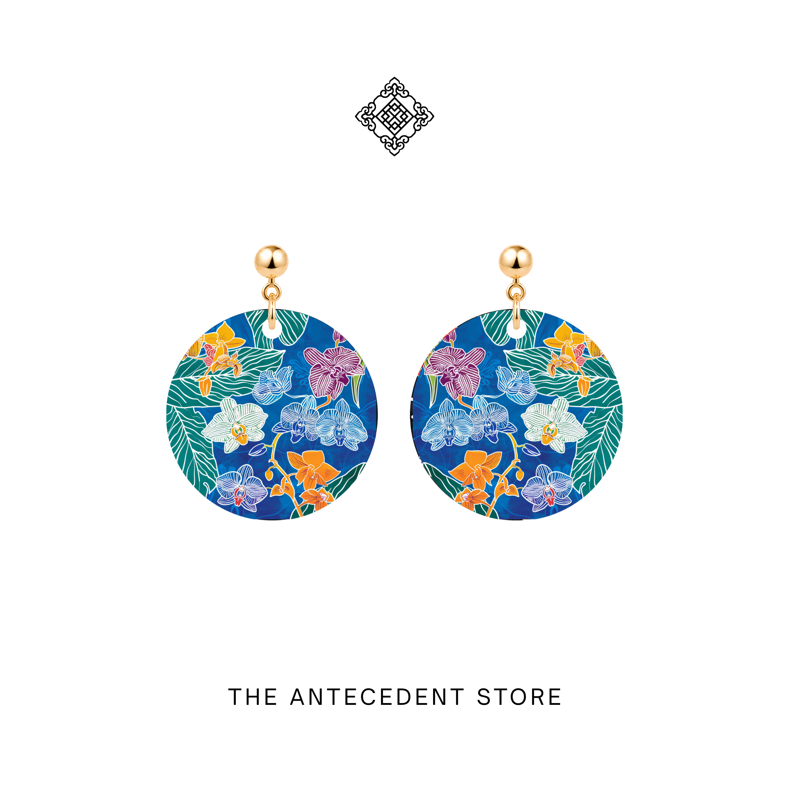 THE ANTECEDENT STORE | Batik Orchid Earrings