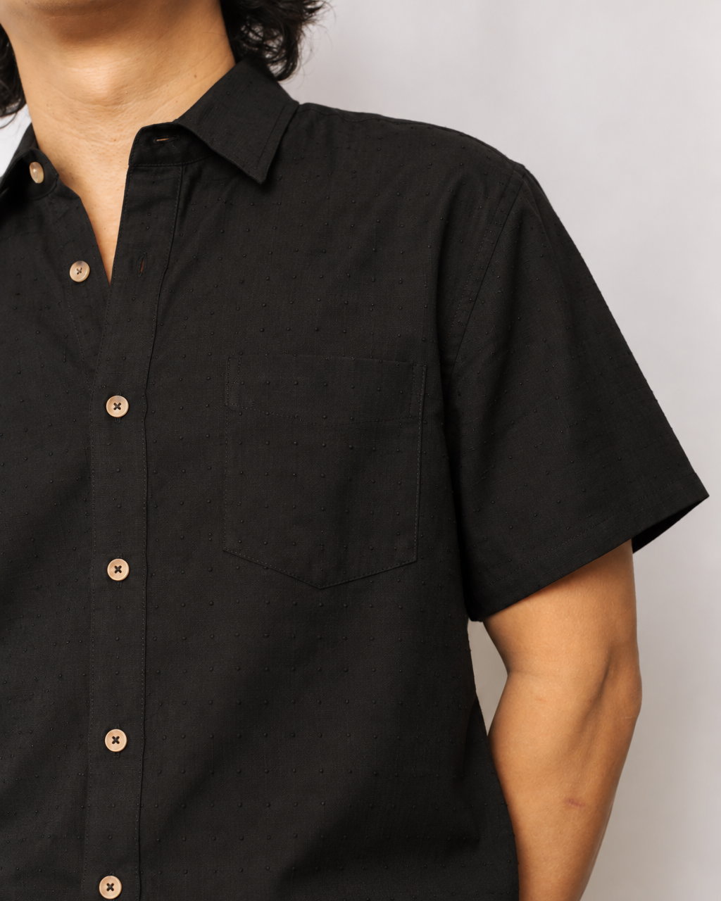 DUXTON | Regular Fit Button Up Shirt - Swiss Dot