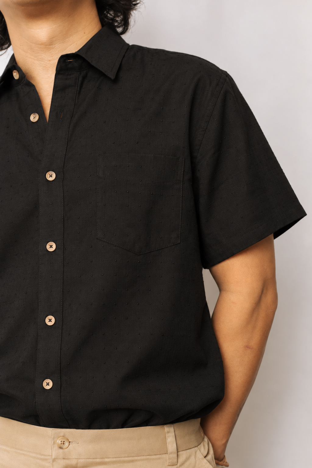 DUXTON | Regular Fit Button Up Shirt - Swiss Dot