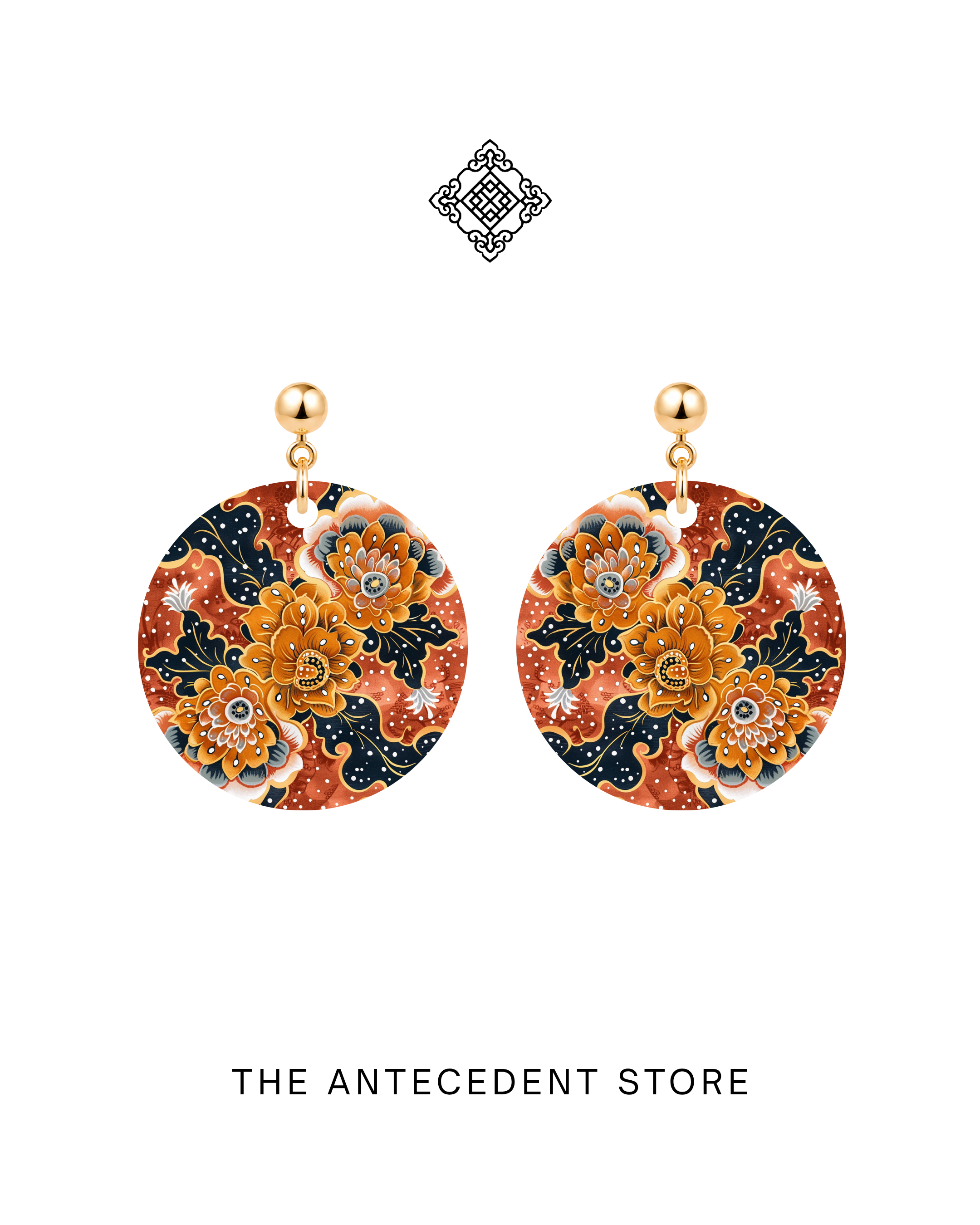 THE ANTECEDENT STORE | Batik Golden Bloom Earrings