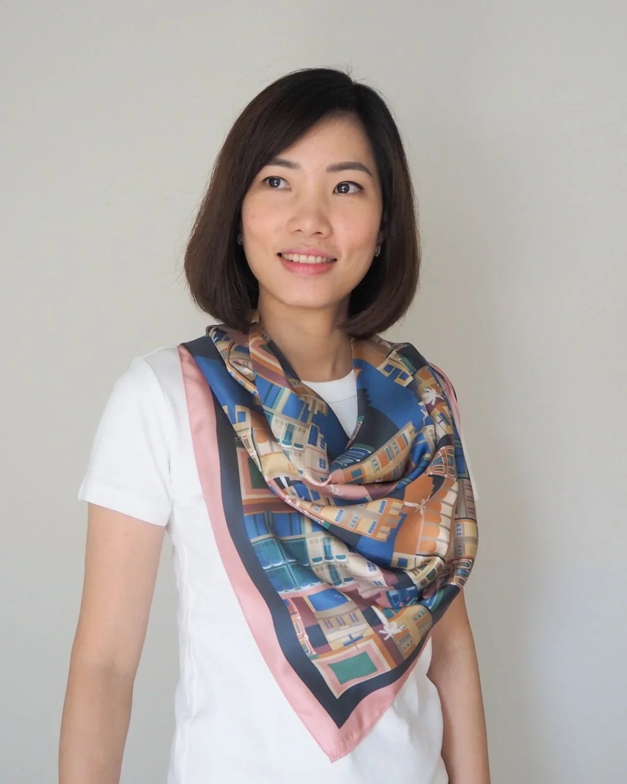 BINARY STYLE | Shophouses of Singapore Silk Scarf
