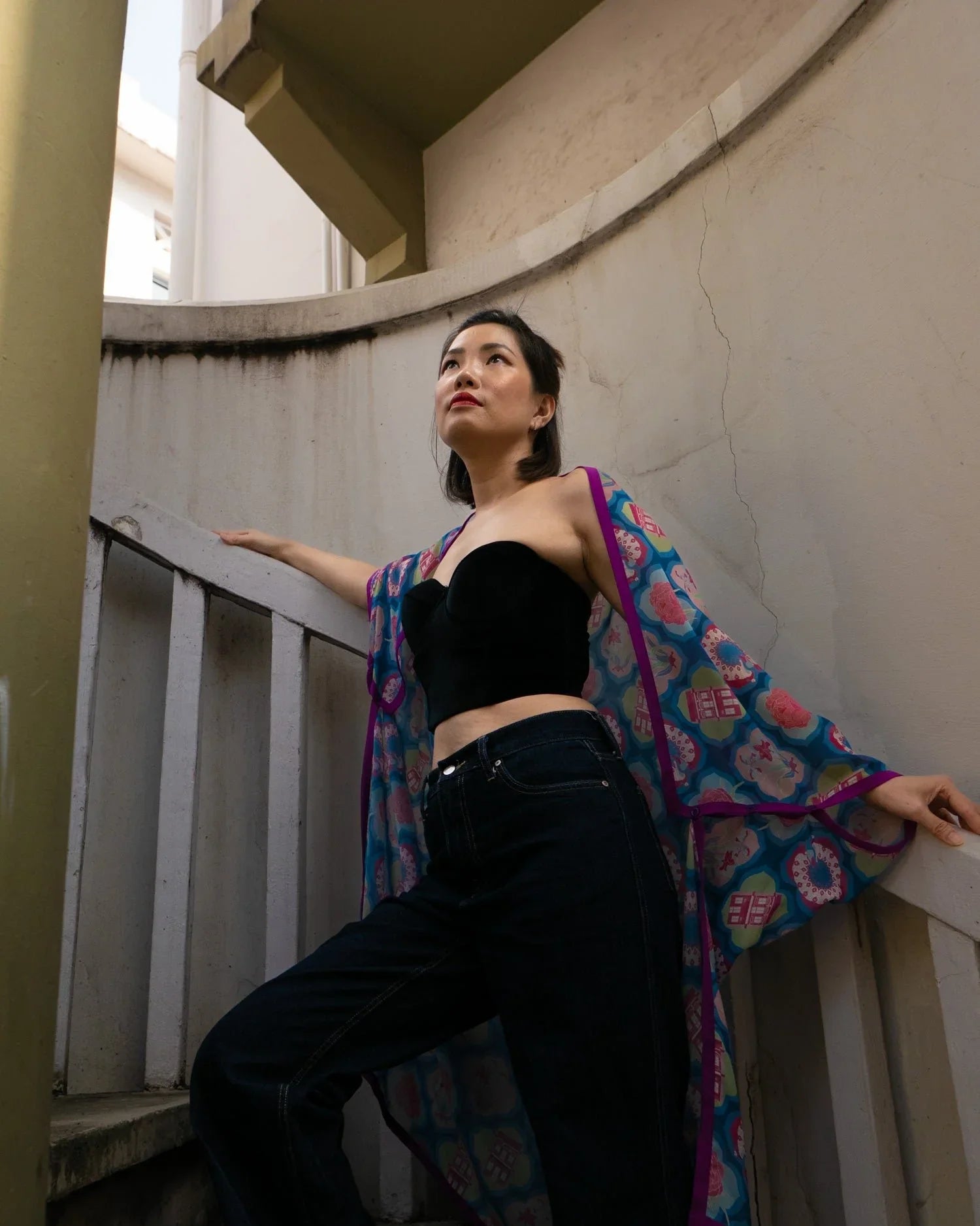 BINARY STYLE | Peranakan Motif - Scardigan Convertible Scarf