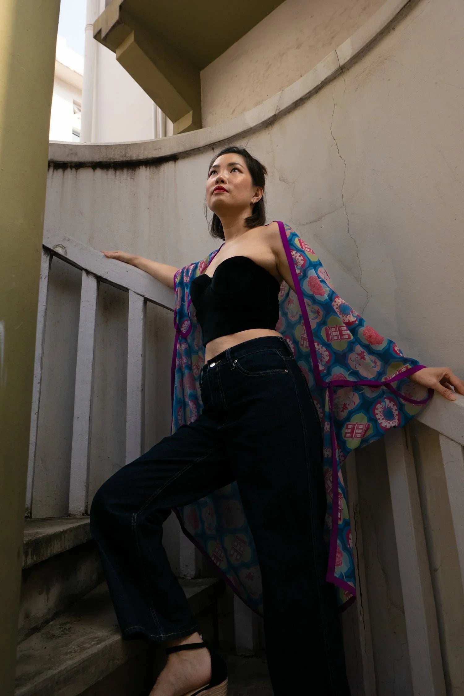 BINARY STYLE | Peranakan Motif - Scardigan Convertible Scarf