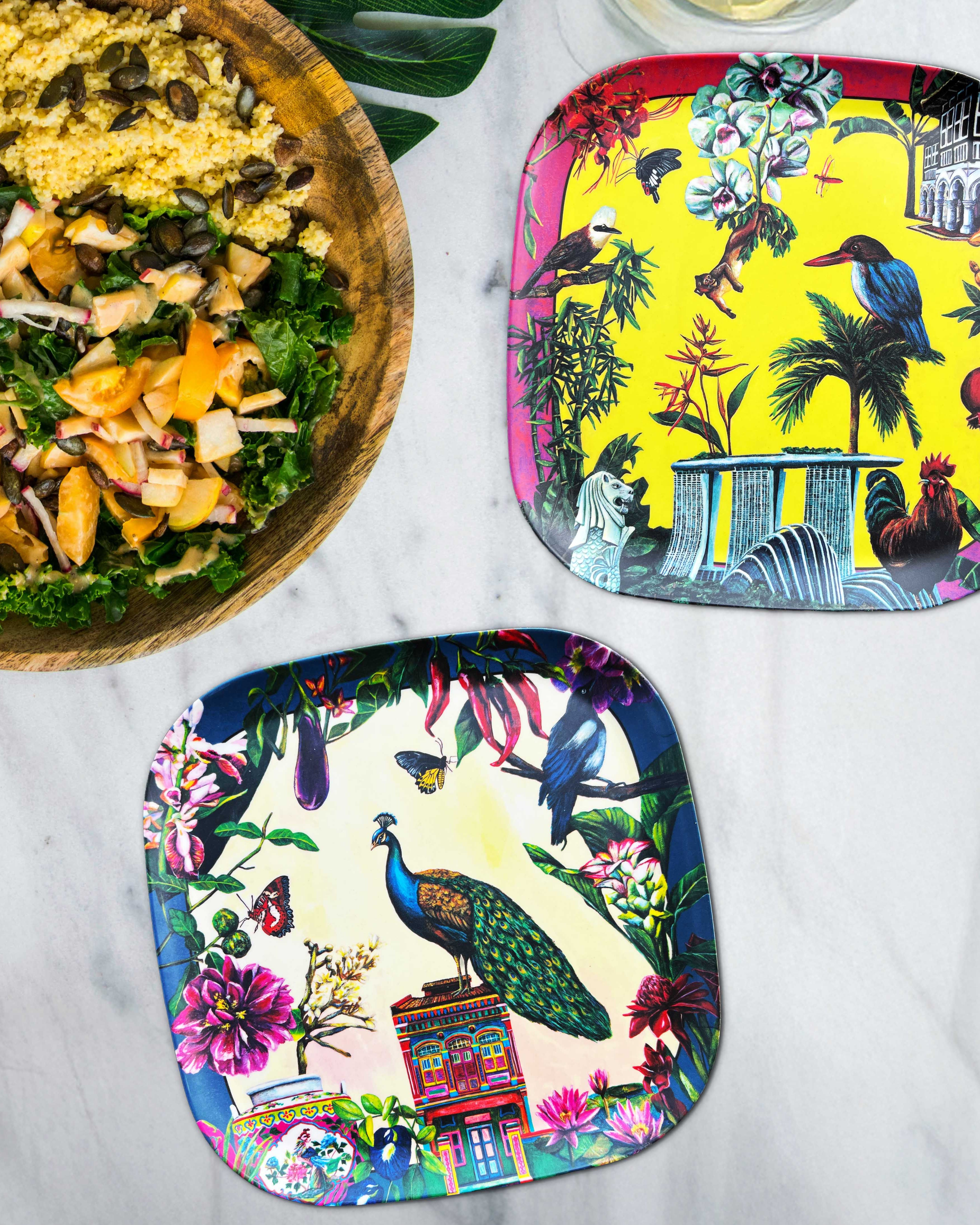 KELLY SER ATELIER | City in Nature Bamboo Plates Set: Treasures Edition