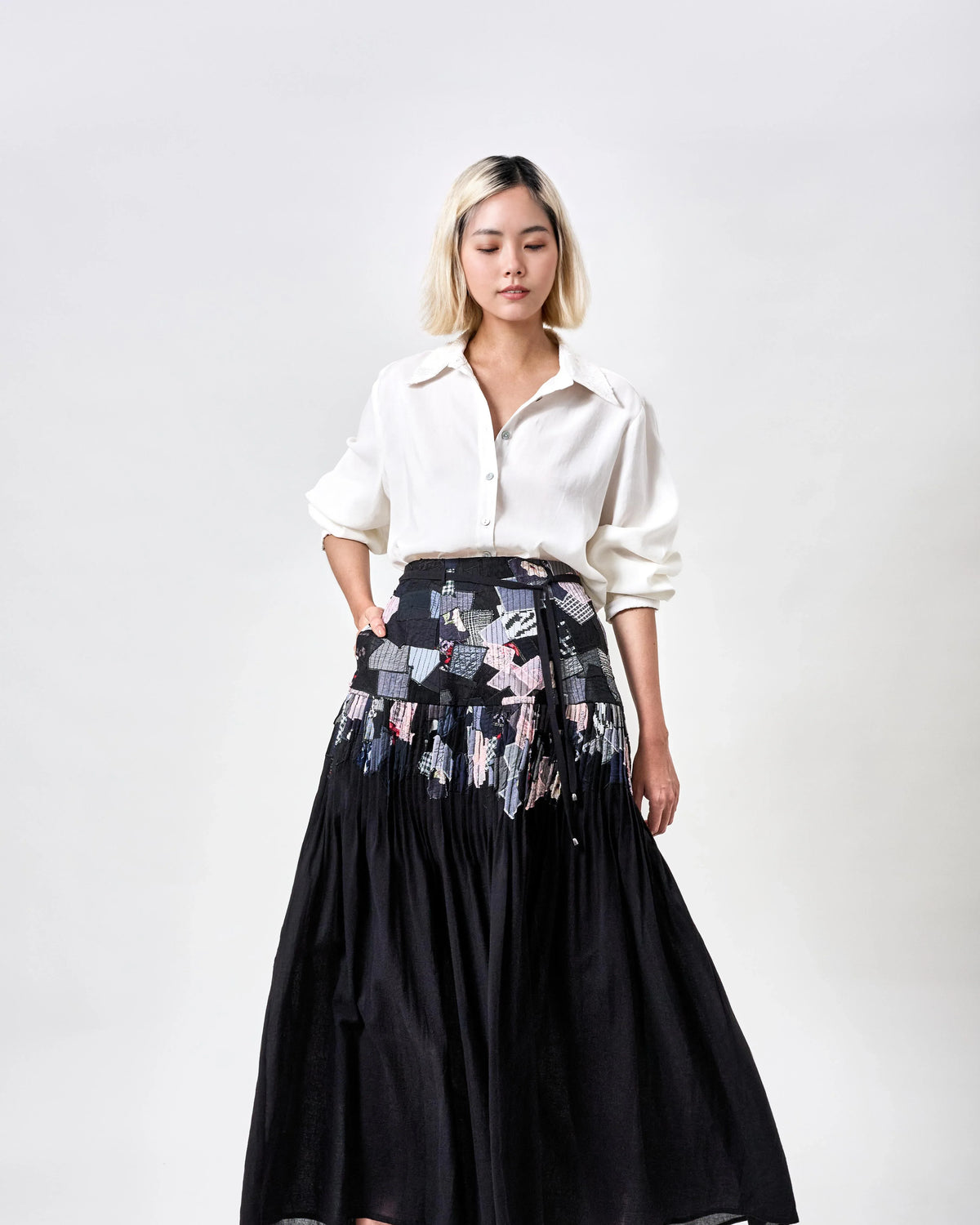 KHAAR | Scrap Midi Skirt