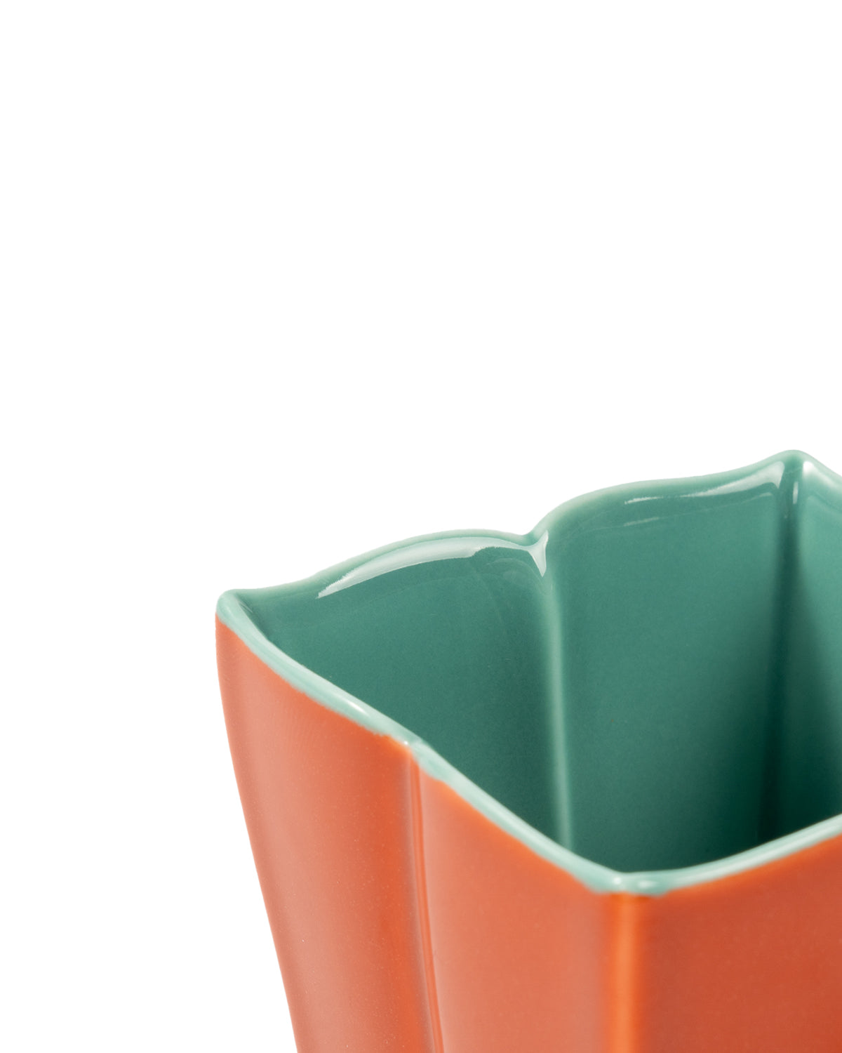 CRAFILAB | Brick Red & Turquoise Handle Tea Cup