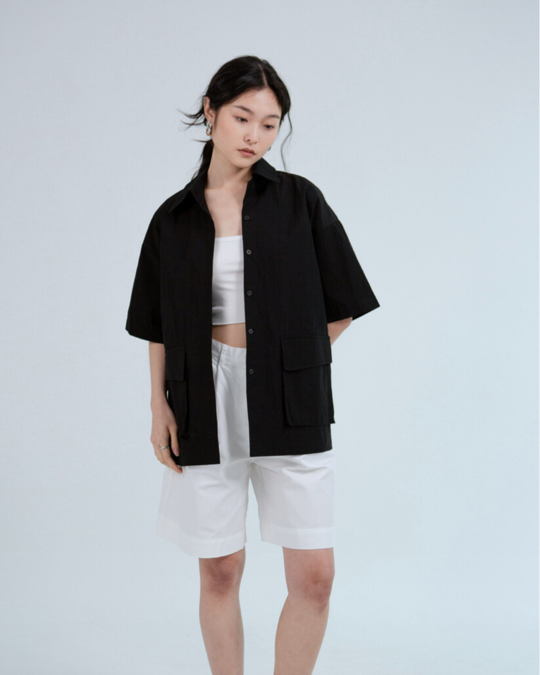 SAERO COLLECTIVE | Boho Overfit Shirt | Black