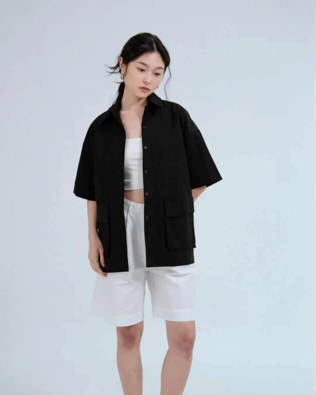 SAERO COLLECTIVE | Boho Overfit Shirt | Black