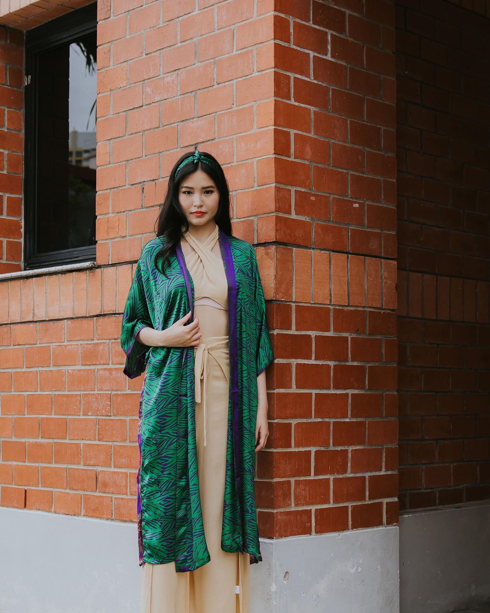 RAJA RANI | Modal Silk Long Kimono