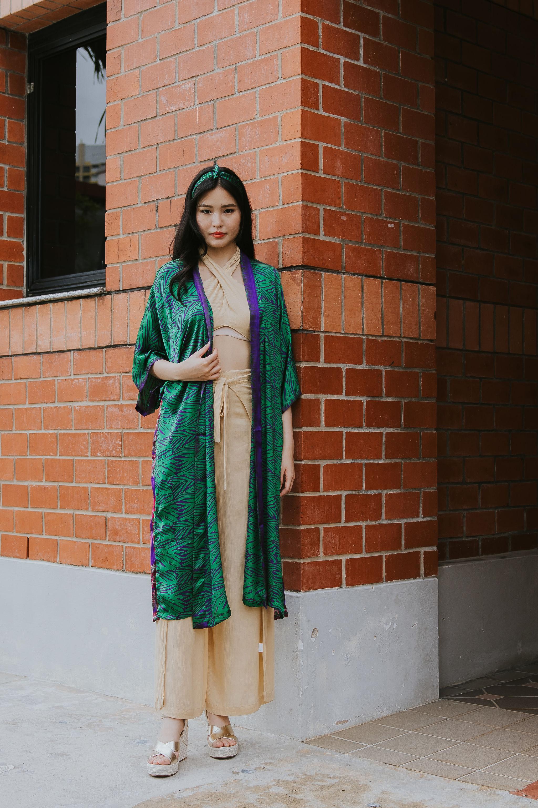 RAJA RANI | Modal Silk Long Kimono