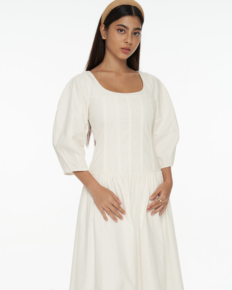 DRESSINGPAULA | Corset Cotton Midi Dress