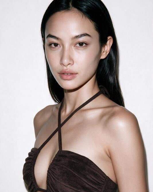 HAI THE LABEL | Teddy Bear Drawstring Criss-Cross Bandeau Top - Jellyboo Brown