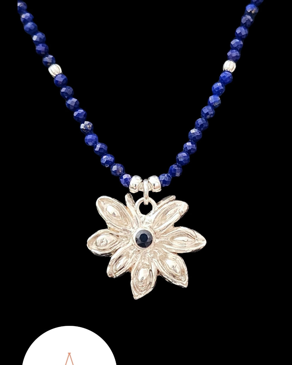 CREATIVE JEWELLERY STUDIO | Blue Sapphire & Lapis Lazuli, Silver Star Anise Pendant Necklace by Annyun