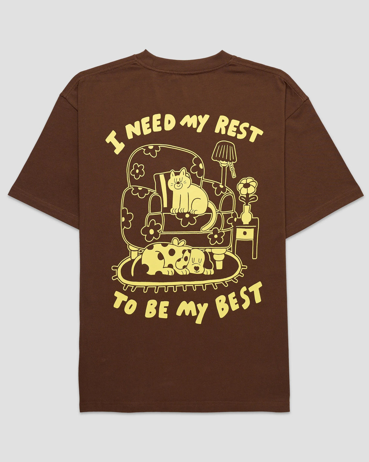 TALKING TOES | Happy Homebody Oversized Tee | Brown