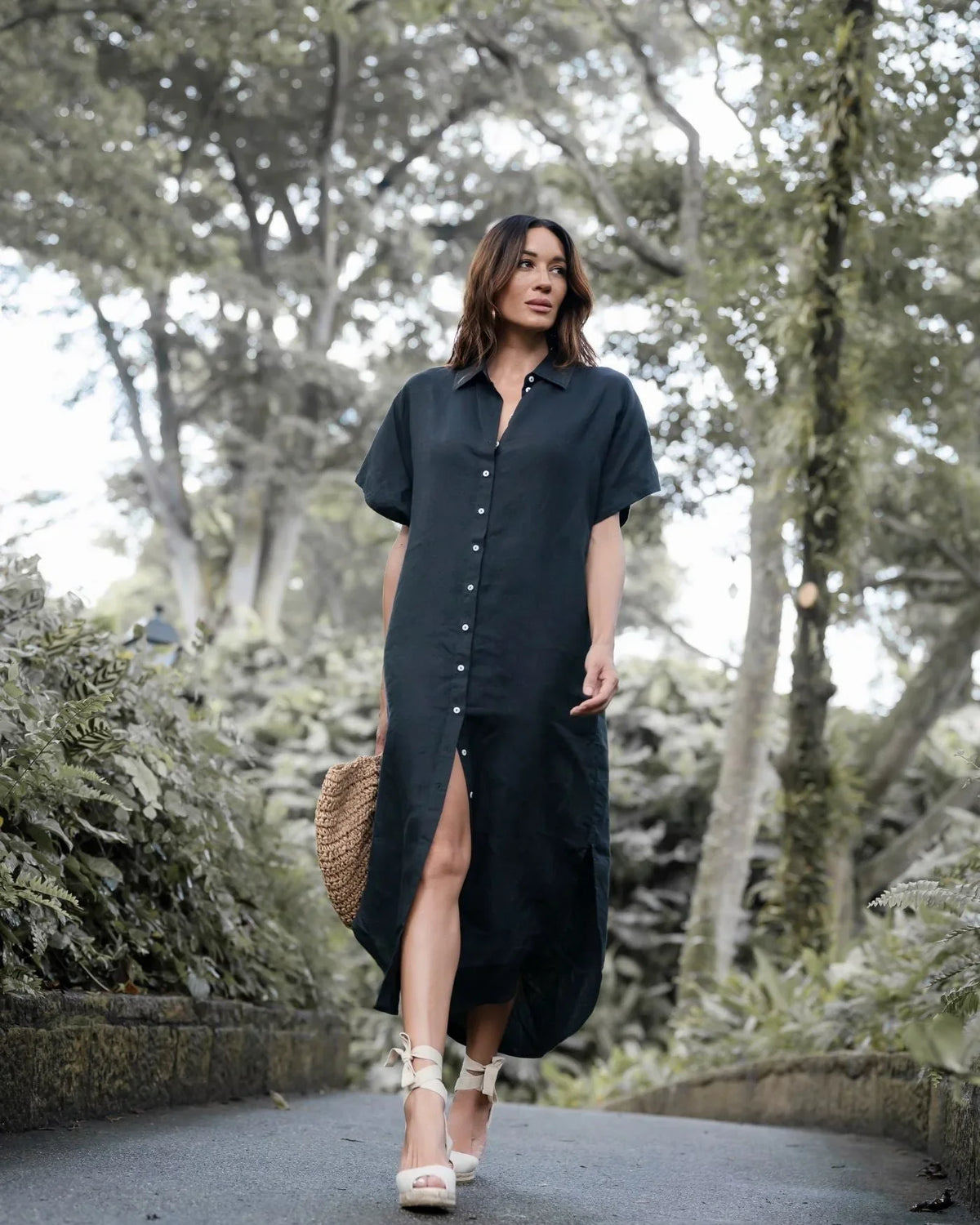 EDITION LIMITEE SINGAPORE | Shirt Dress Long | Black