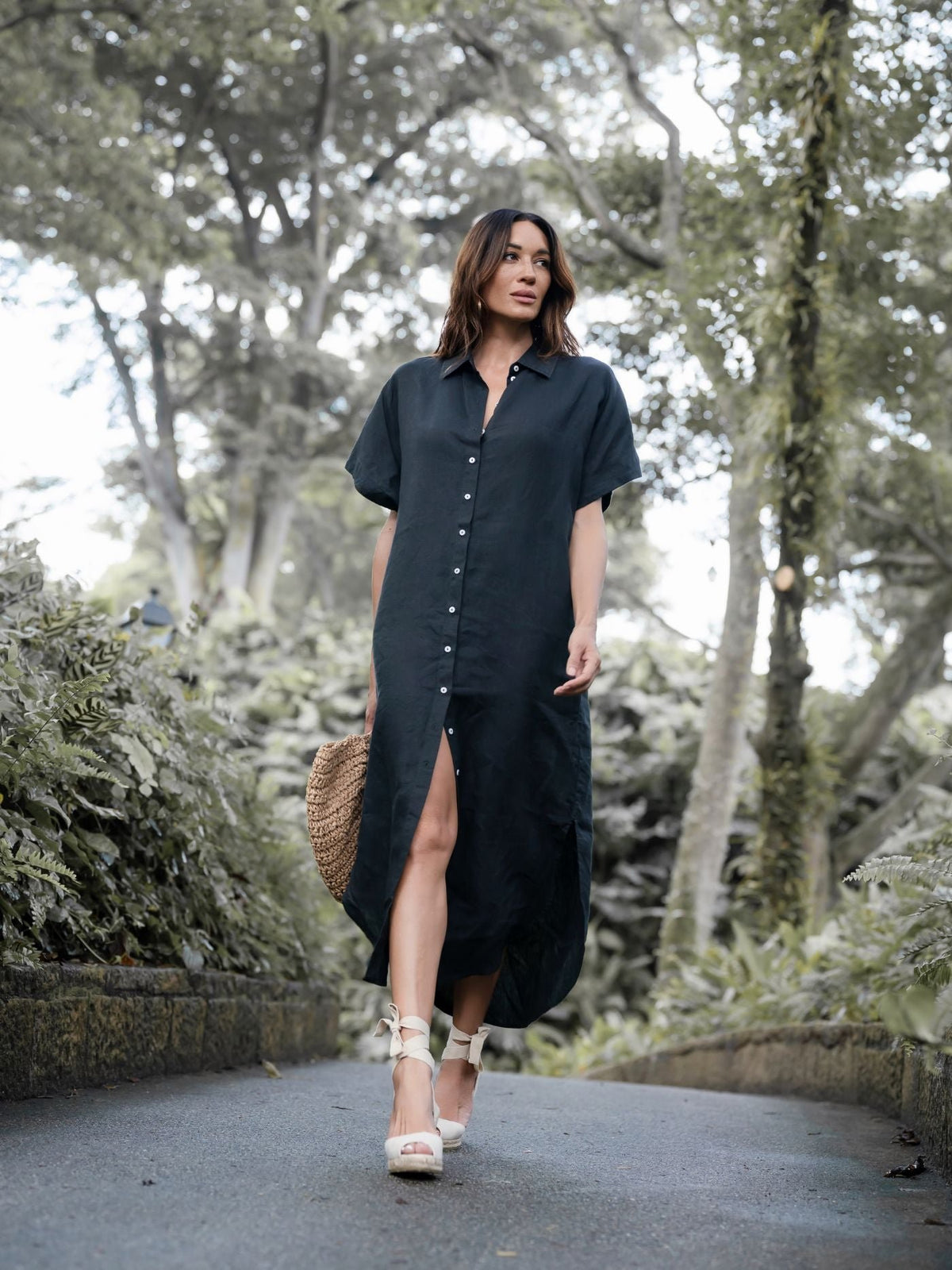 EDITION LIMITEE SINGAPORE | Shirt Dress Long | Black