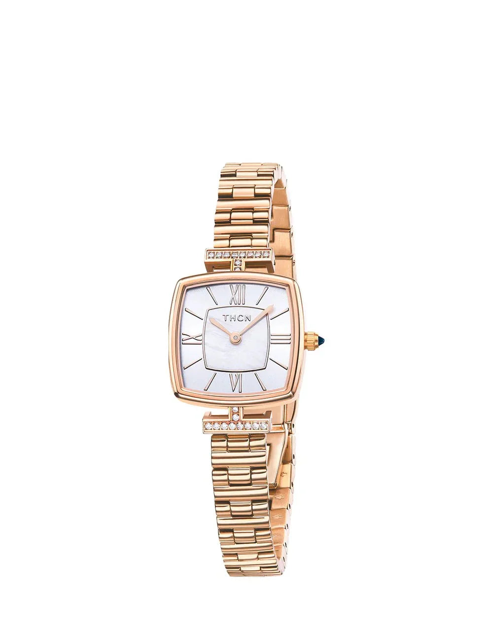 BLACK BY BLUE BRAVE | THCN Tยท II White Mother-of-Pearl Dial Bracelet Watch