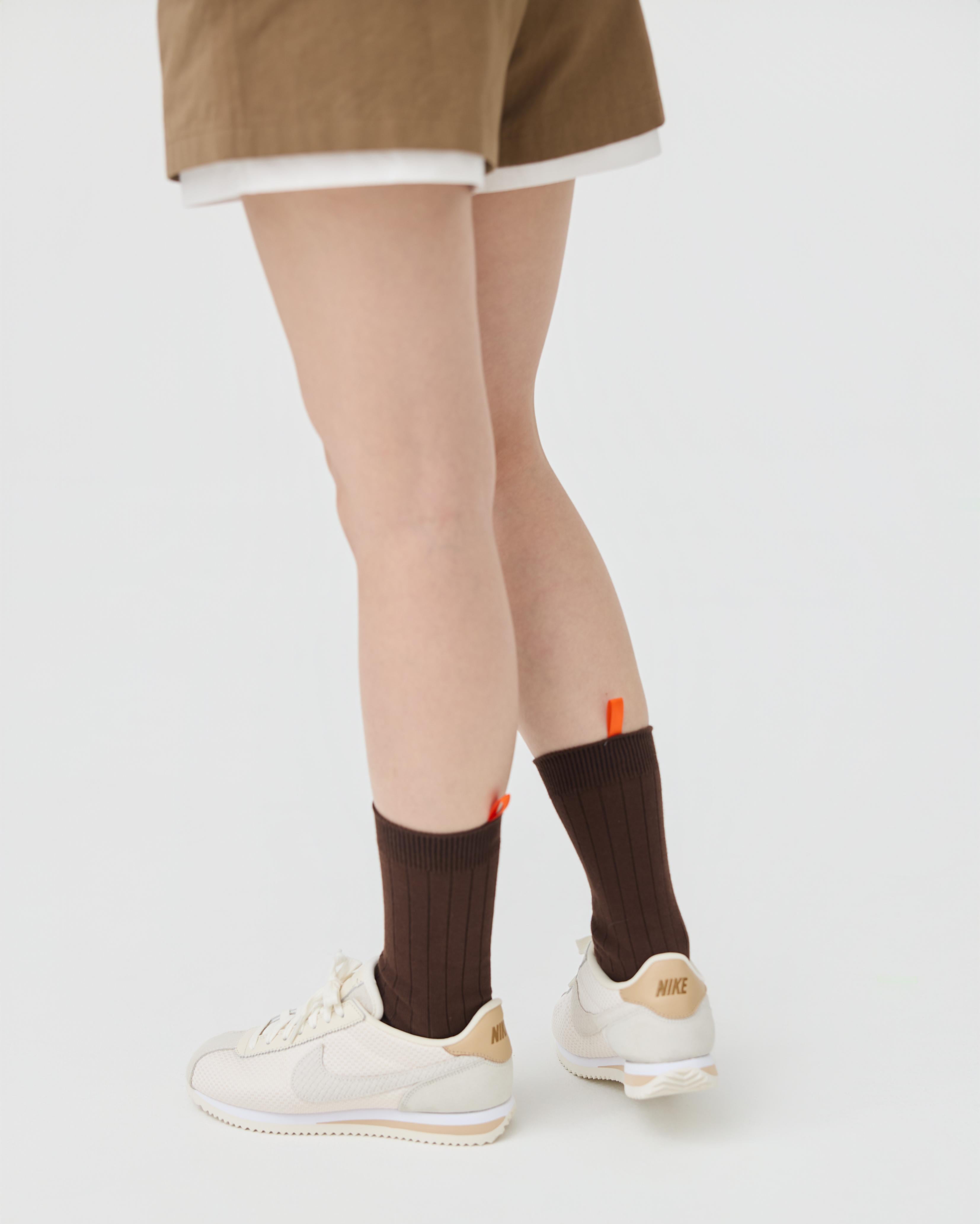 3EIGHTH | Tab Crew Socks In Chocolate