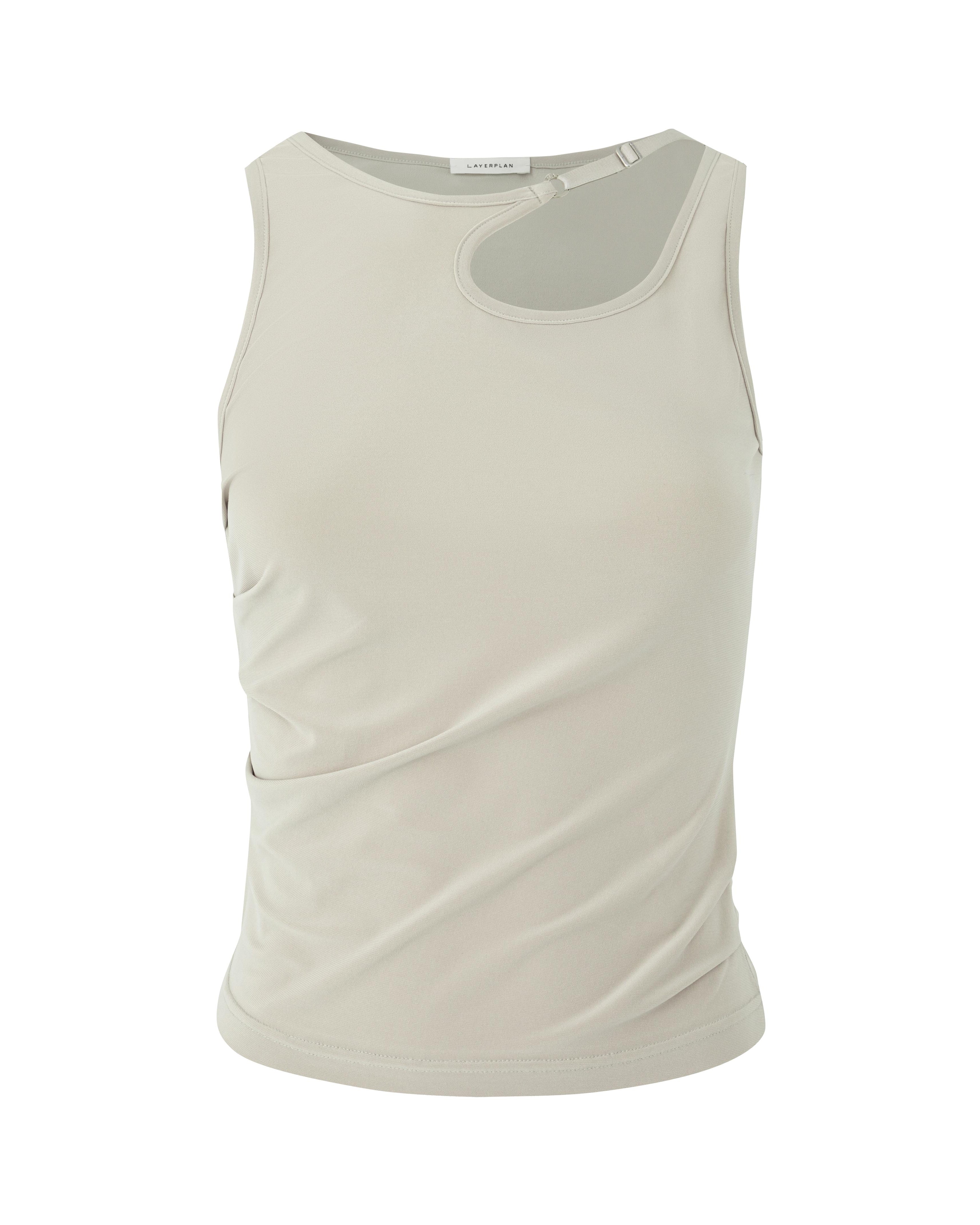 LAYERPLAN | Viva Gathered Stretch-Jersey Tank