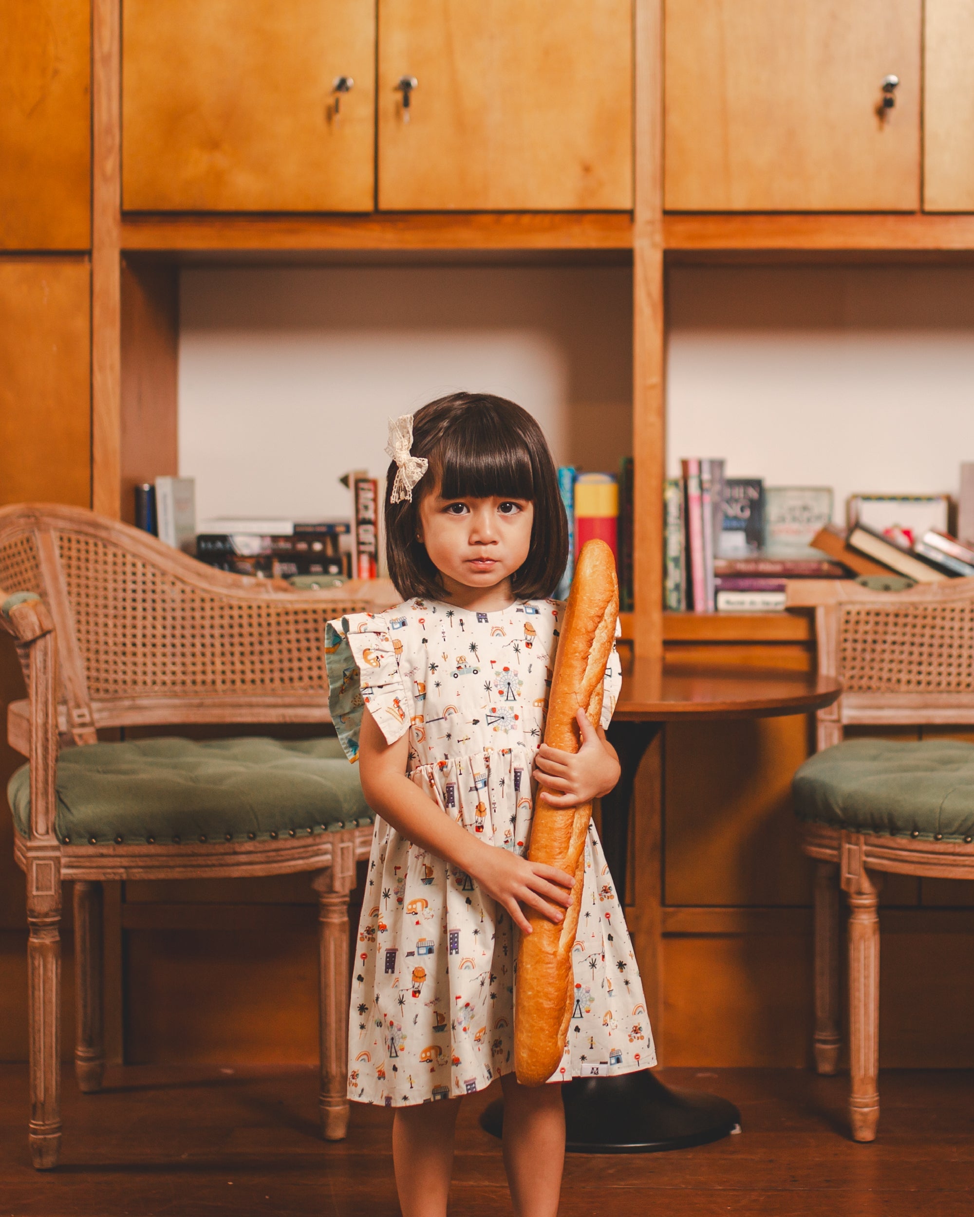 MAISON Q | Tiger Tiger Reversible Flared Sleeves Dress