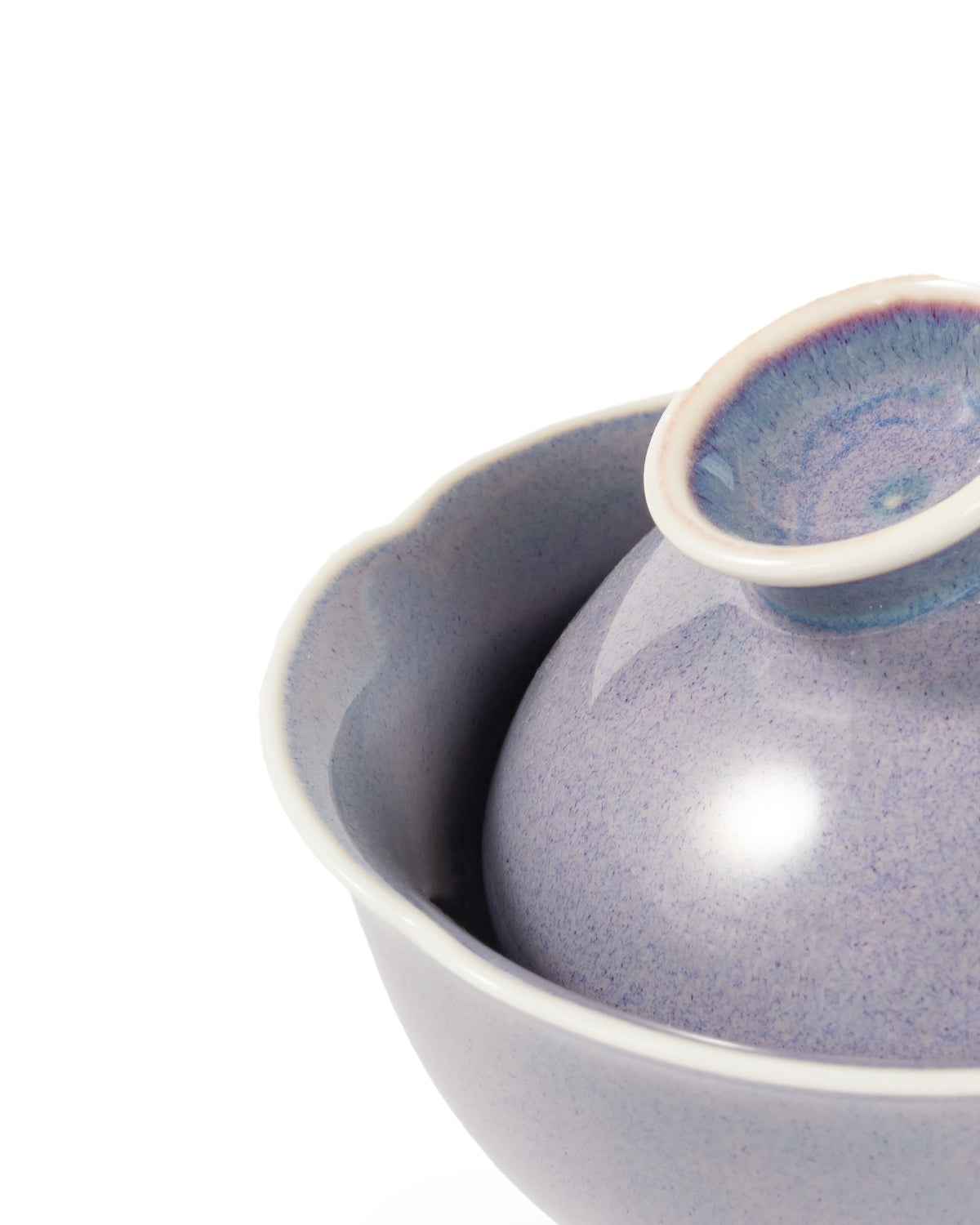 CRAFILAB | Purple & Jun Kiln Transmutation Floral Lid Bowl