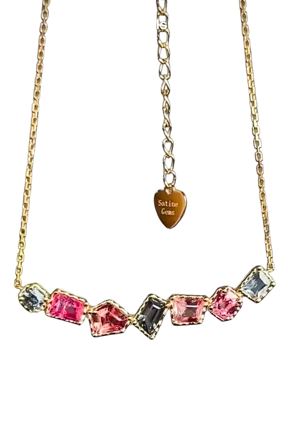 CREATIVE JEWELLERY STUDIO | 18k Solid Gold, Multicolor Spinel Necklace by Satine Gems Jewelry