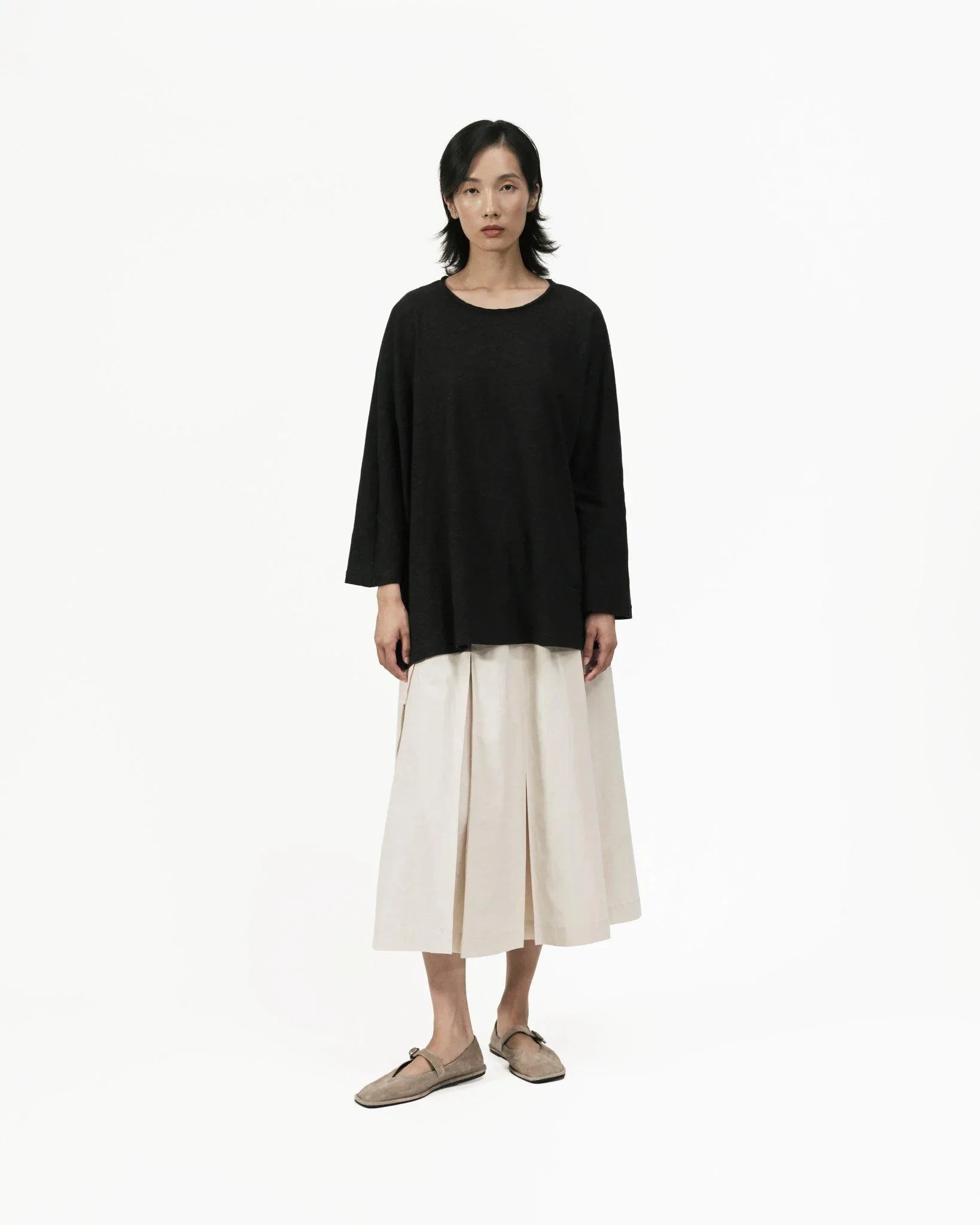 GRAYE | Offset Drape Pullover