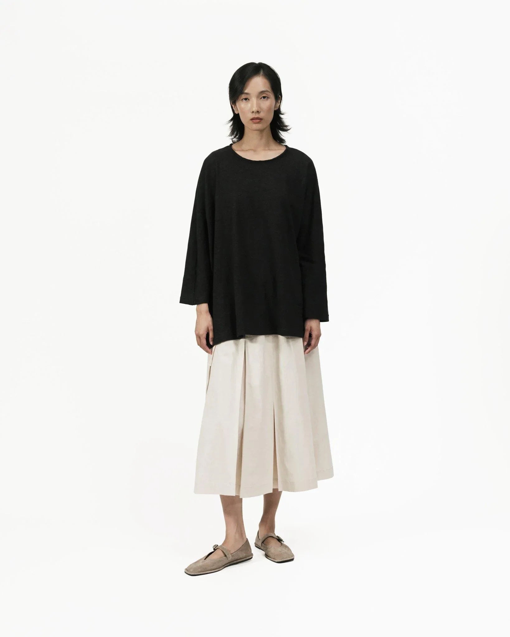 GRAYE | Offset Drape Pullover