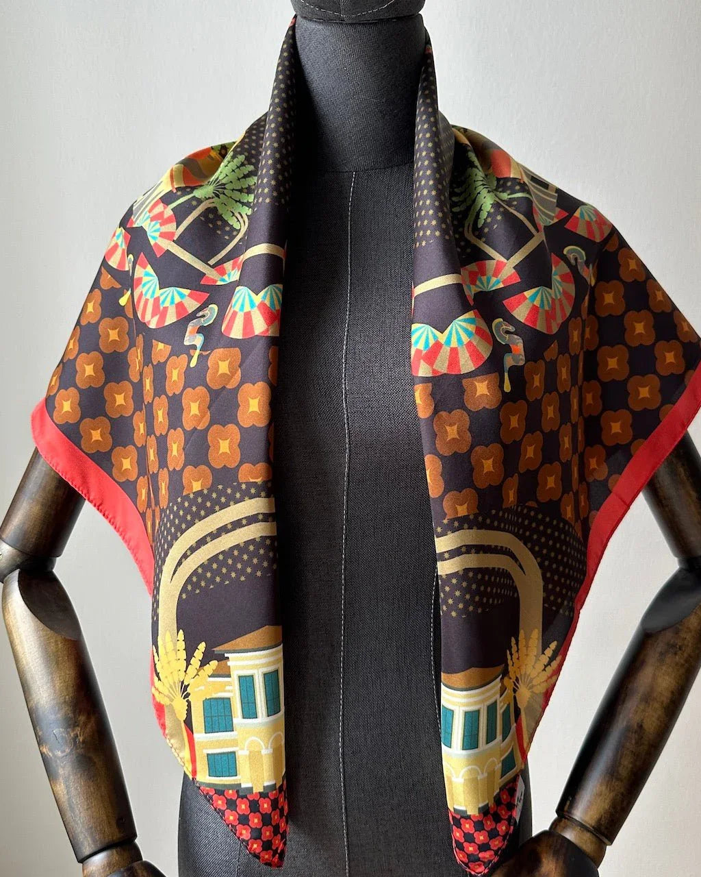 BINARY STYLE | Festive Night At Kampong Glam Silk Square Scarf 87x87cm