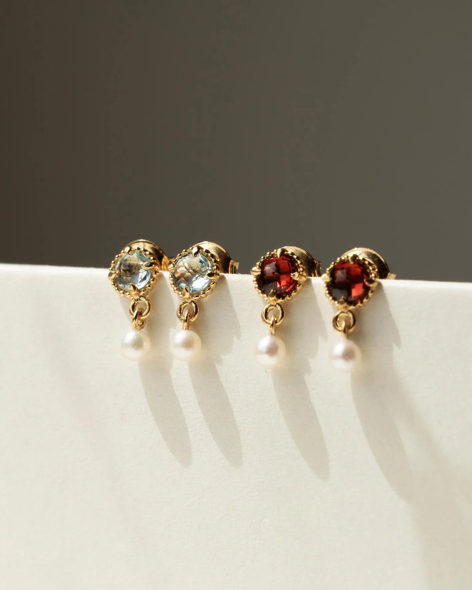 EMBRACE JEWELLERY | Pearl Whisper Drops With Blue Topaz