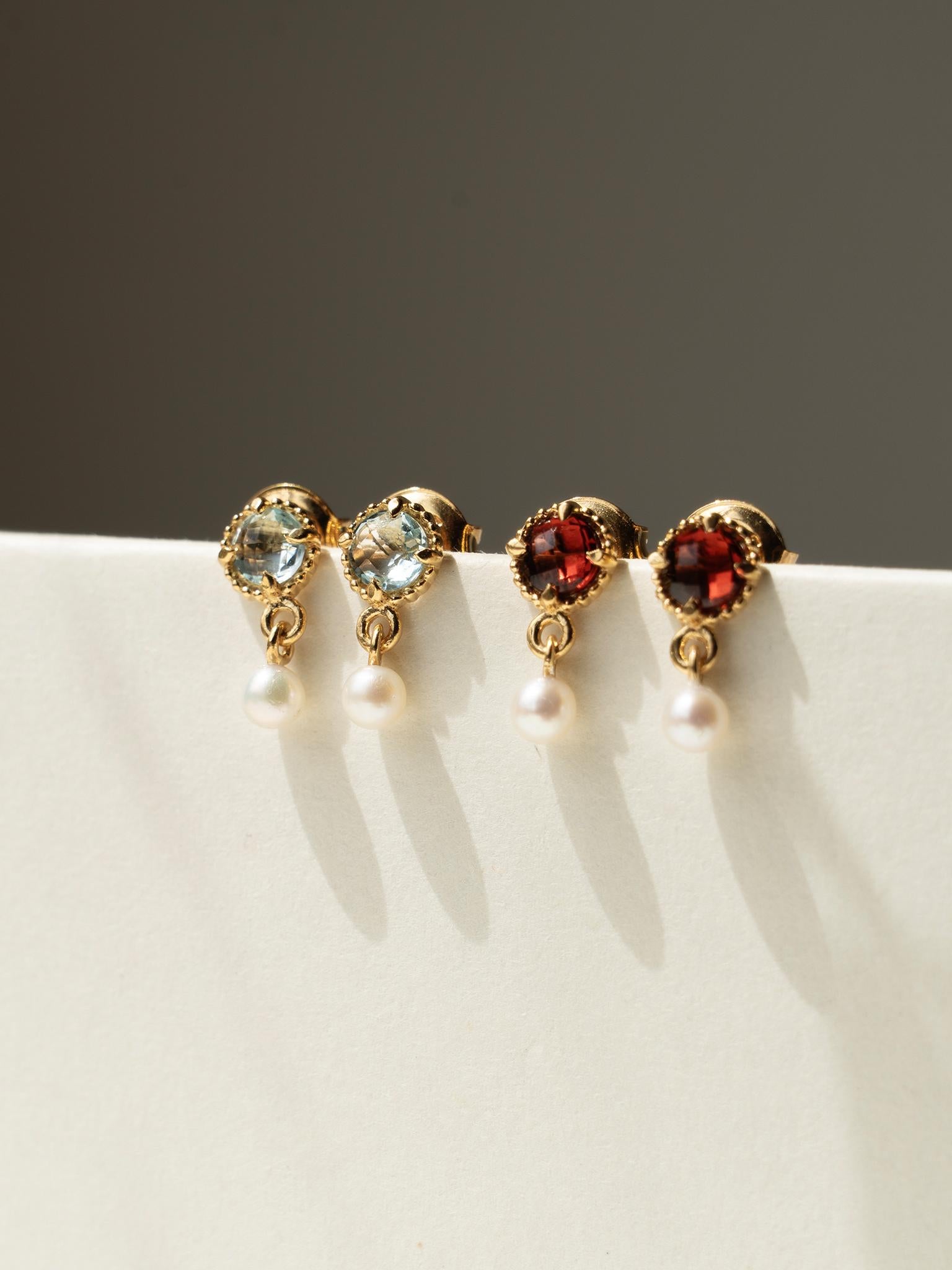 EMBRACE JEWELLERY | Pearl Whisper Drops With Blue Topaz