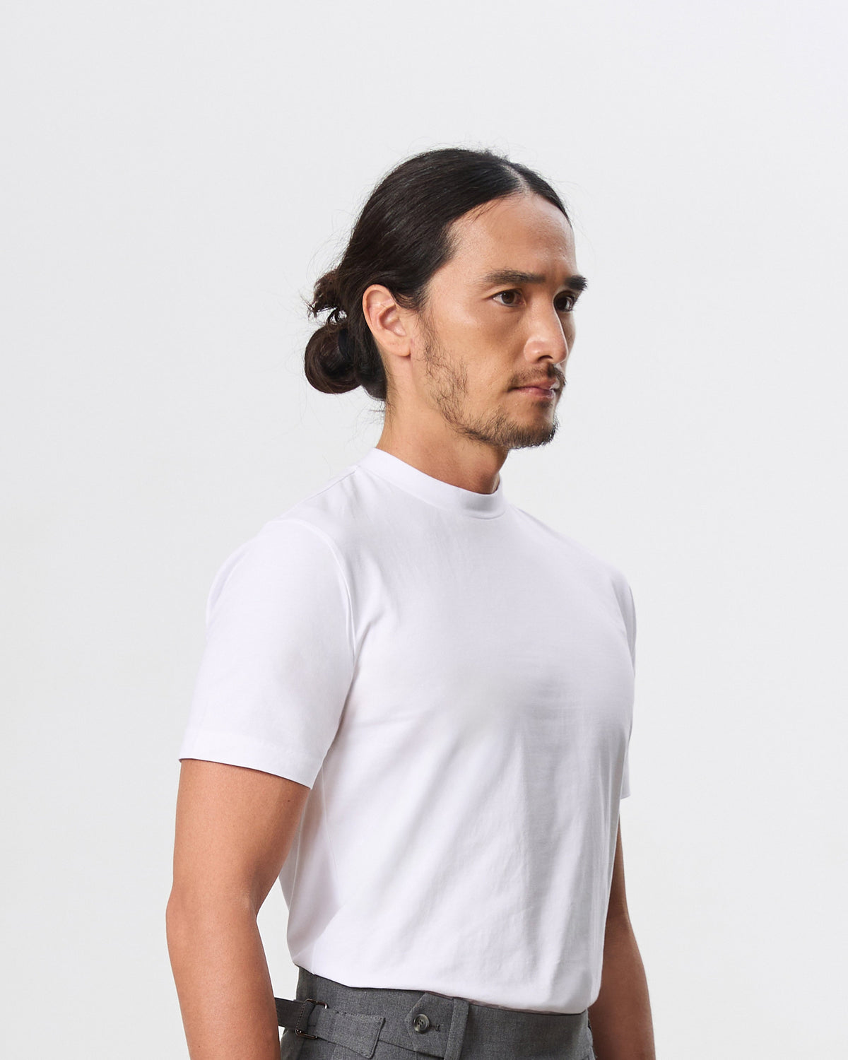 HOUSE OF ANON | Arlo Mock Neck Tee, Jersey