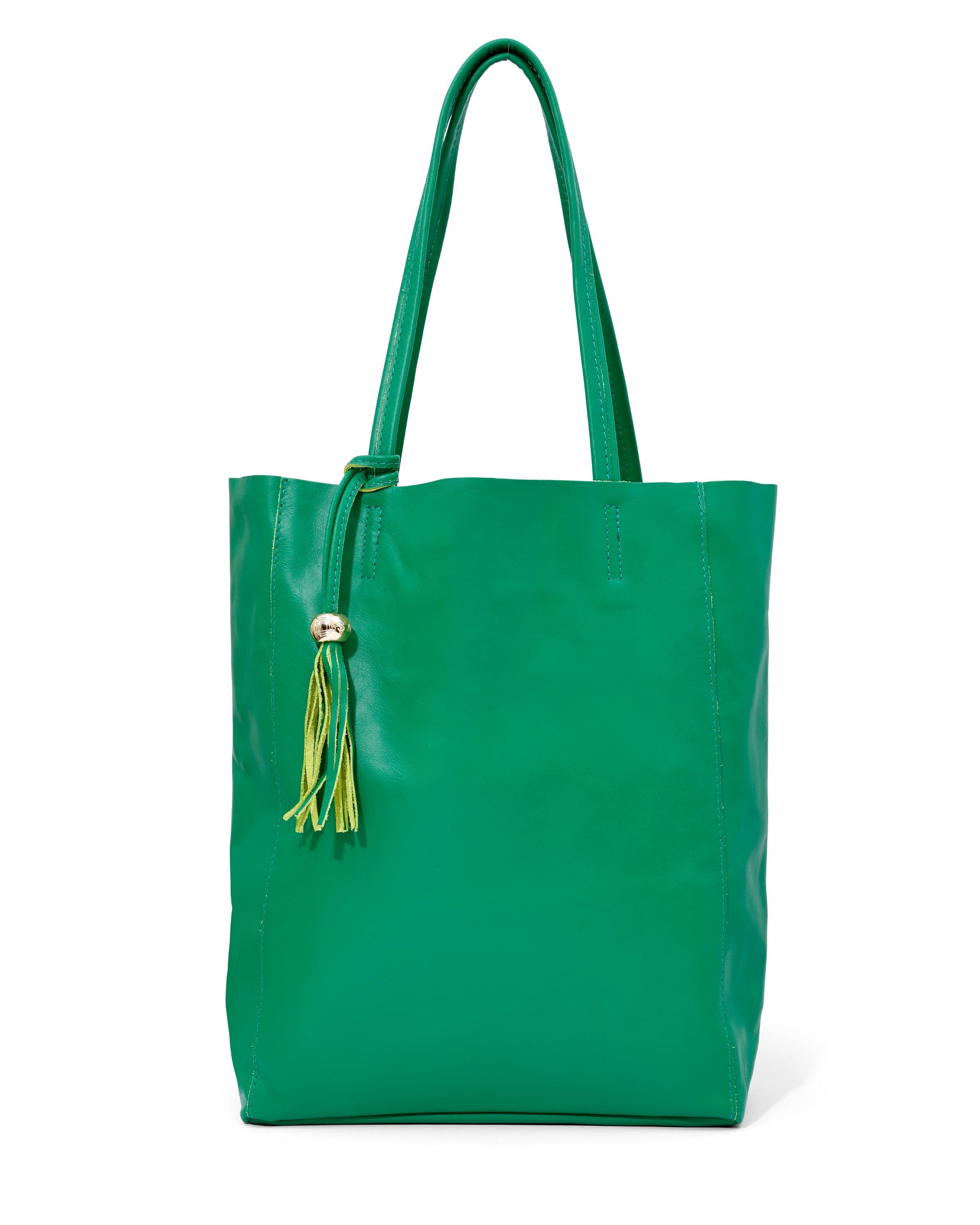 DESTI SAINT | Italian Leather Shopper - Emerald