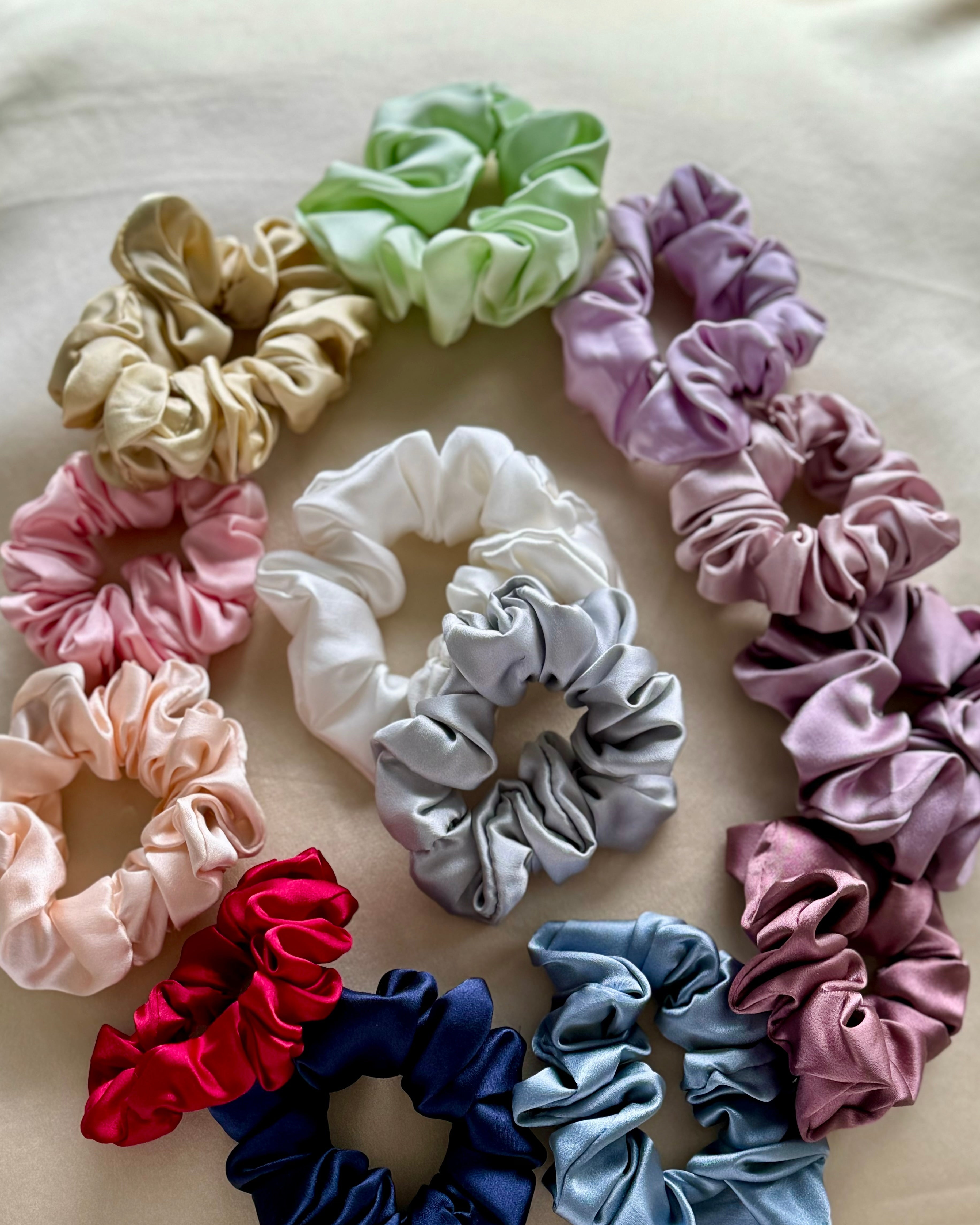 BELLS & BIRDS | Mulberry Silk Scrunchies (Set of 3)