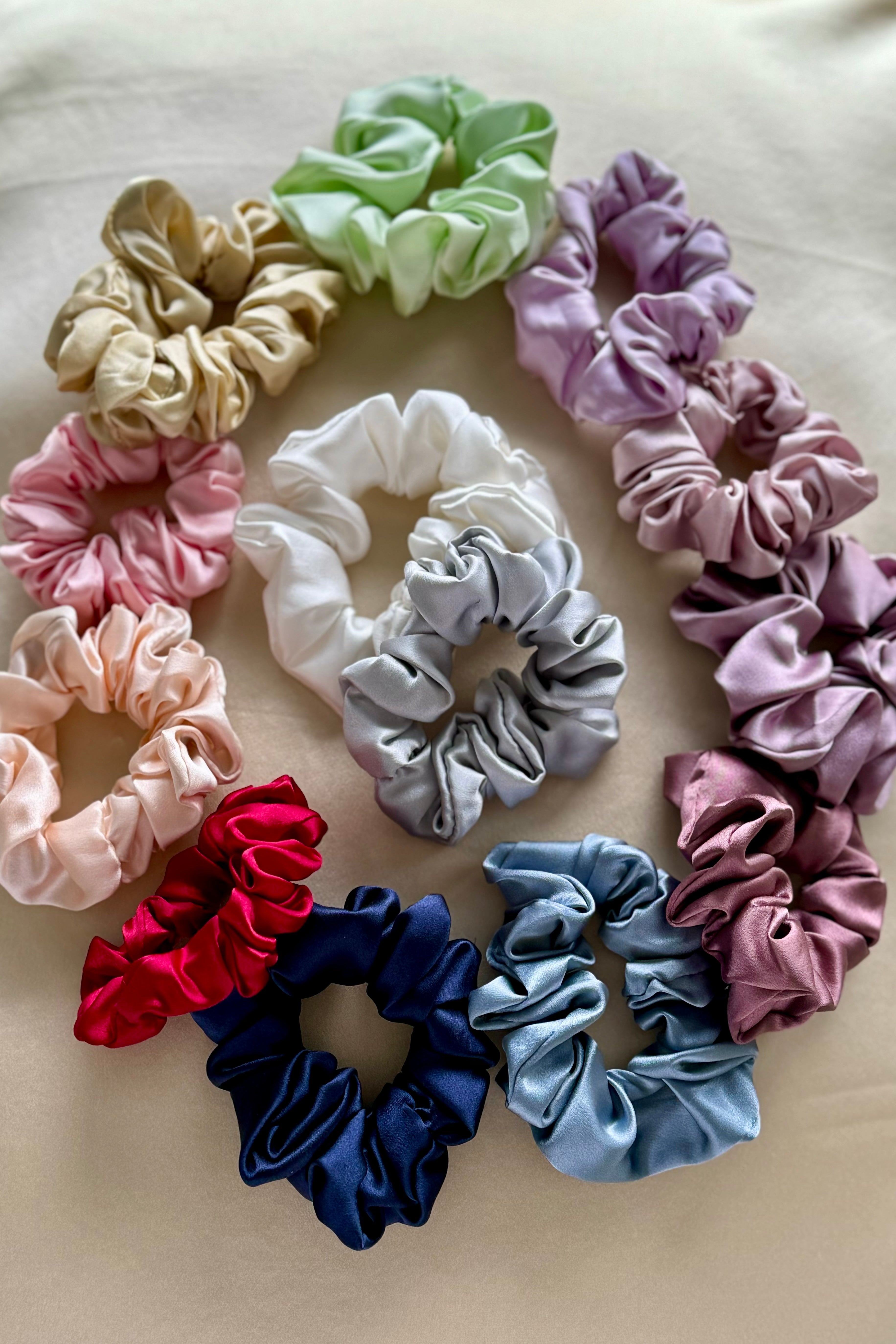 BELLS & BIRDS | Mulberry Silk Scrunchies (Set of 3)