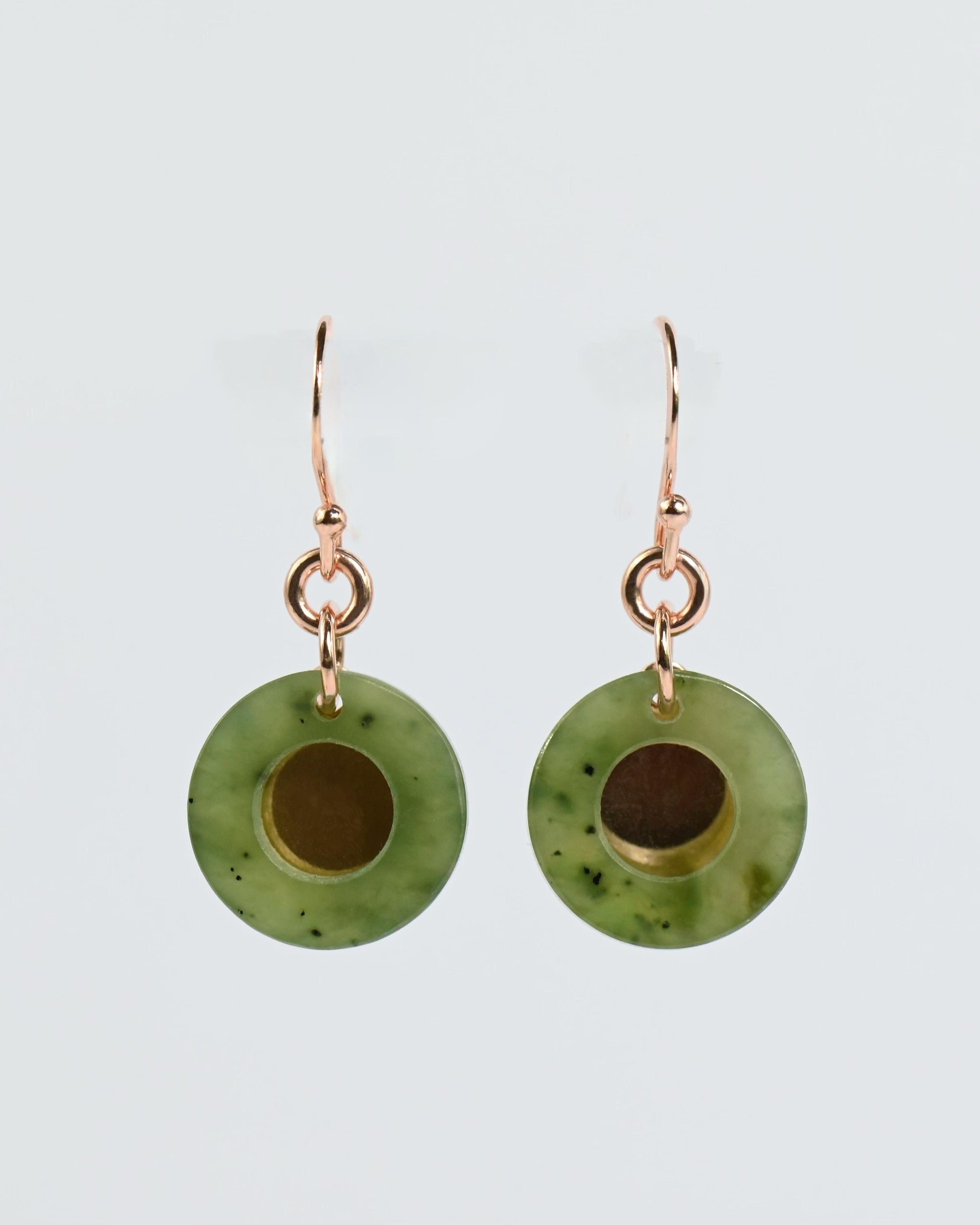 MARILYN TAN JEWELLERY | Nephrite Green Jade Mini Ring Hooks Earrings