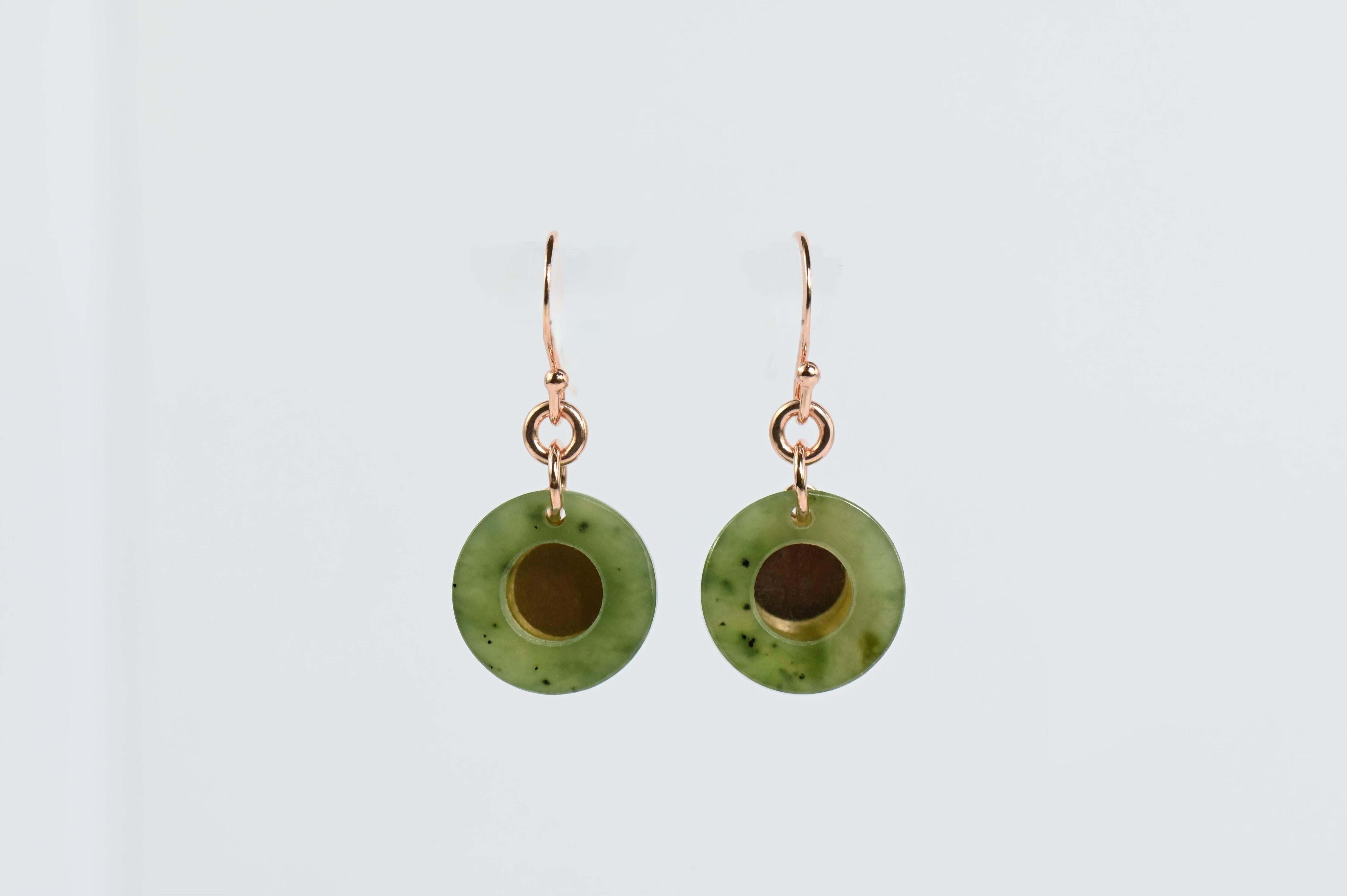 MARILYN TAN JEWELLERY | Nephrite Green Jade Mini Ring Hooks Earrings