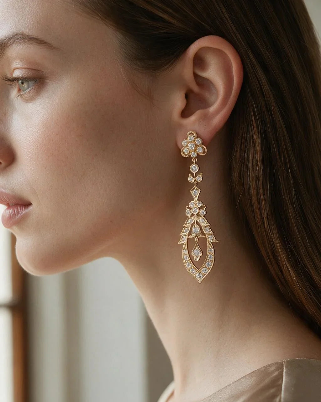 FOUNDATION JEWELLERS | 18K Yellow Gold Natural Diamond Earring - PE101814
