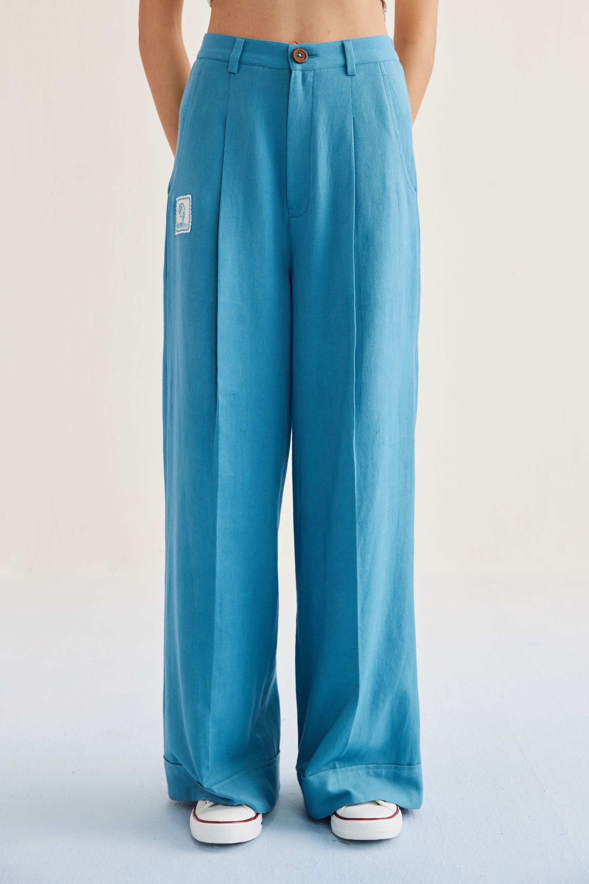 SUI | Meet Me By The Sea Handwoven Twill Trousers