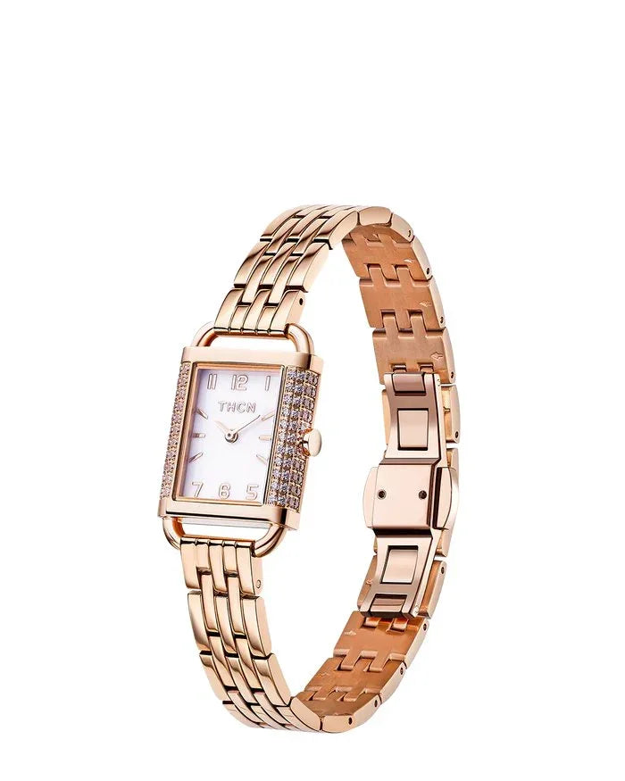 BLACK BY BLUE BRAVE | THCN H· I Eggshell White Dial Rose Gold Bracelet Watch