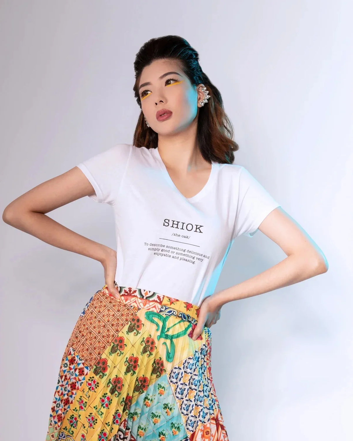 PHOTO PHACTORY | Peranakan Pleated Midi Skirt | Tuscany