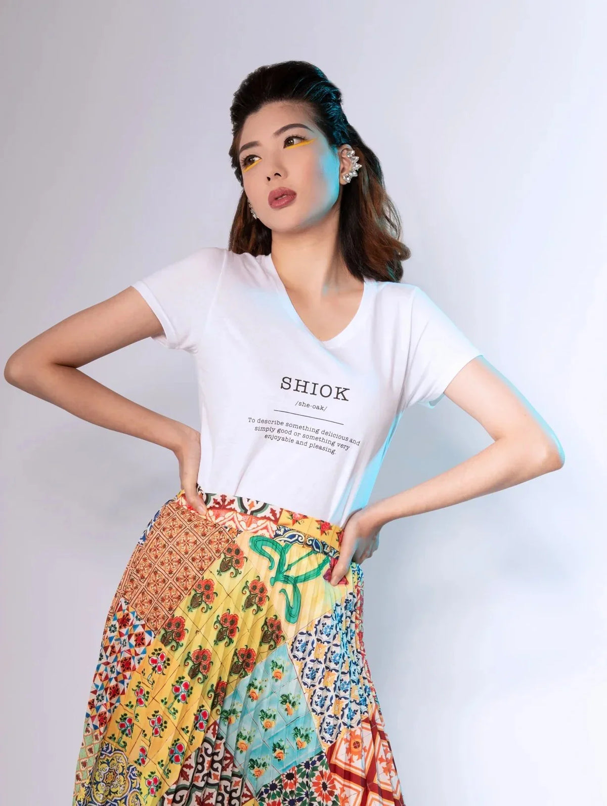 PHOTO PHACTORY | Peranakan Pleated Midi Skirt | Tuscany