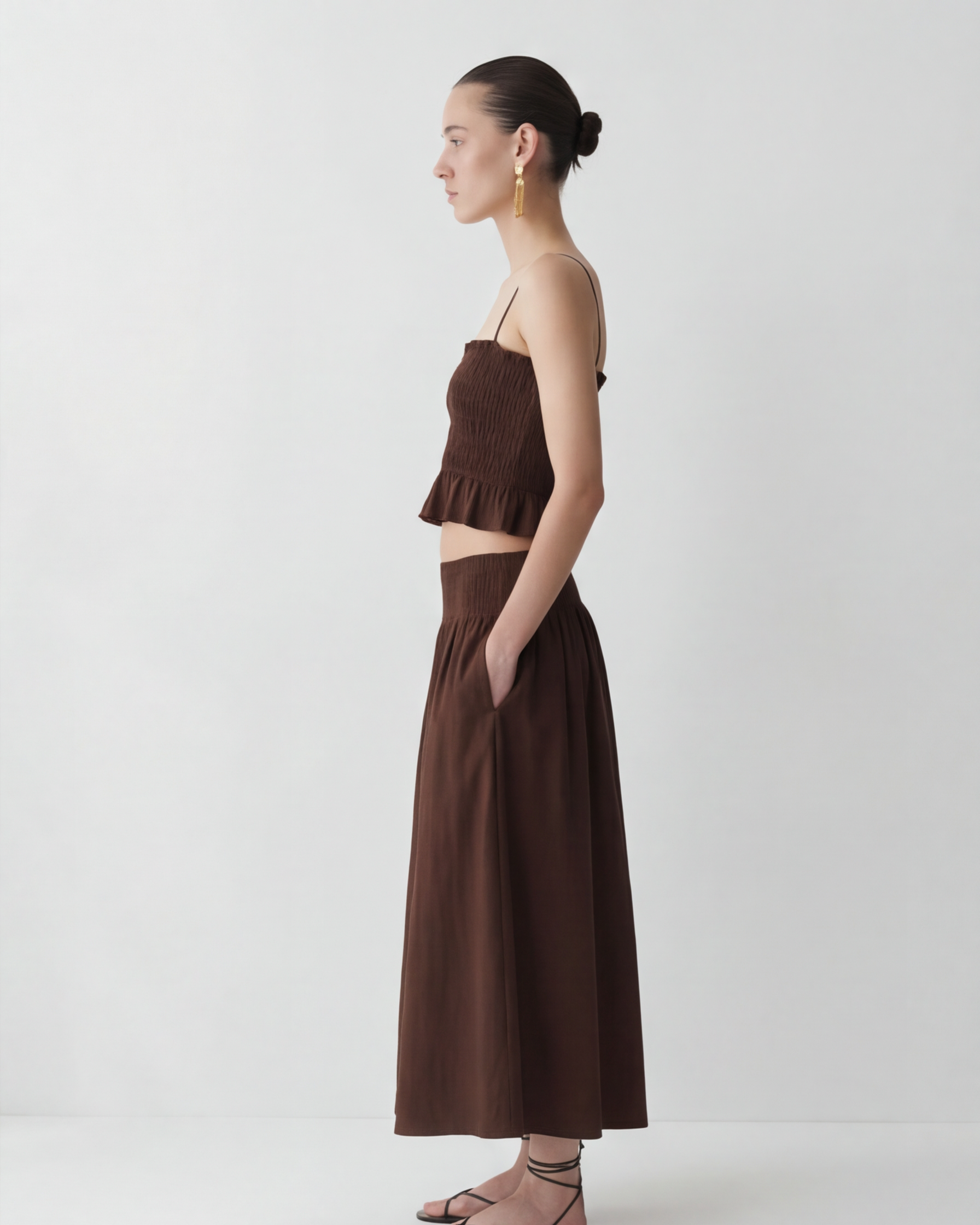 LAYERPLAN | Vera Gathered Midi Skirt