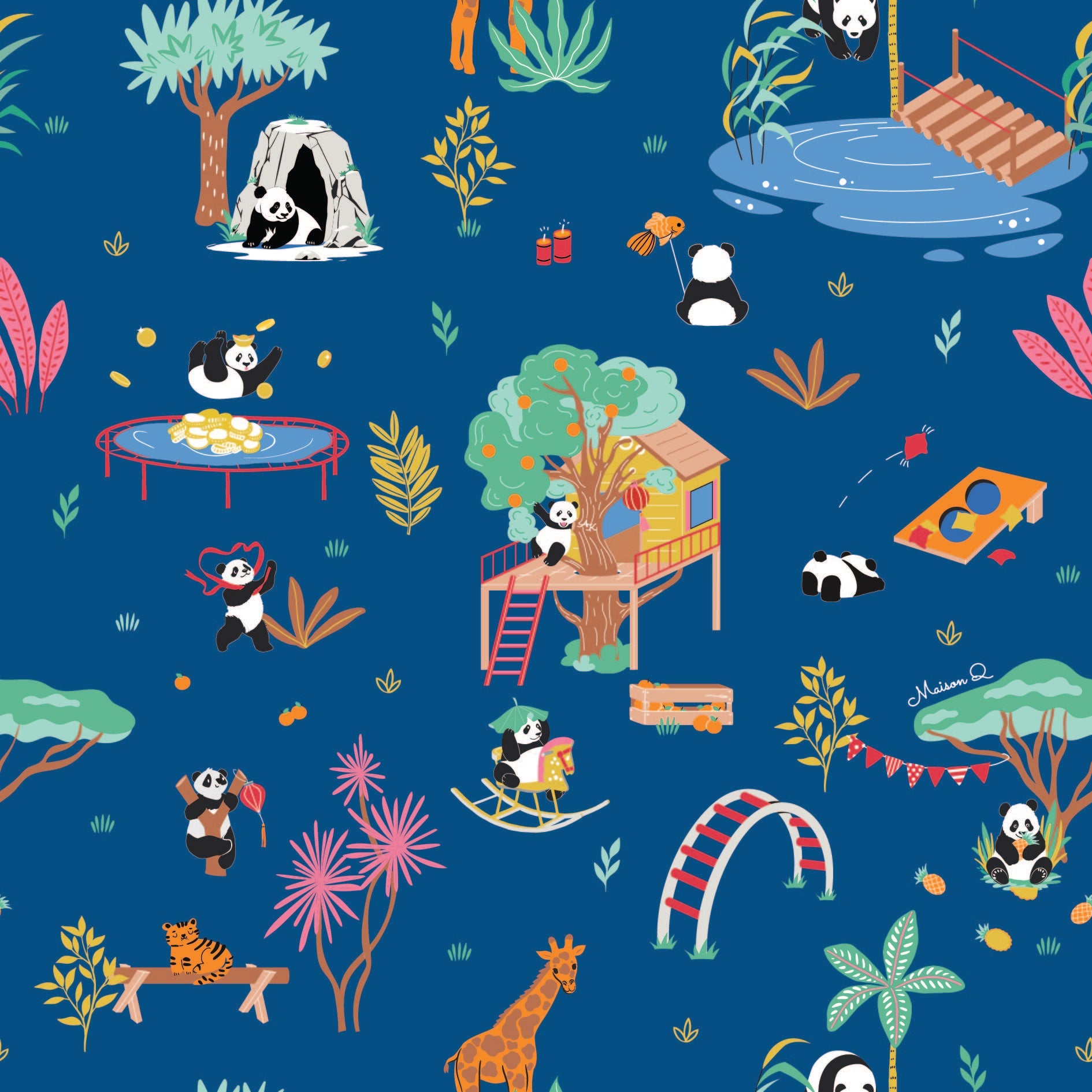 MAISON Q | Vivacious Miss Pony Reversible Shirt