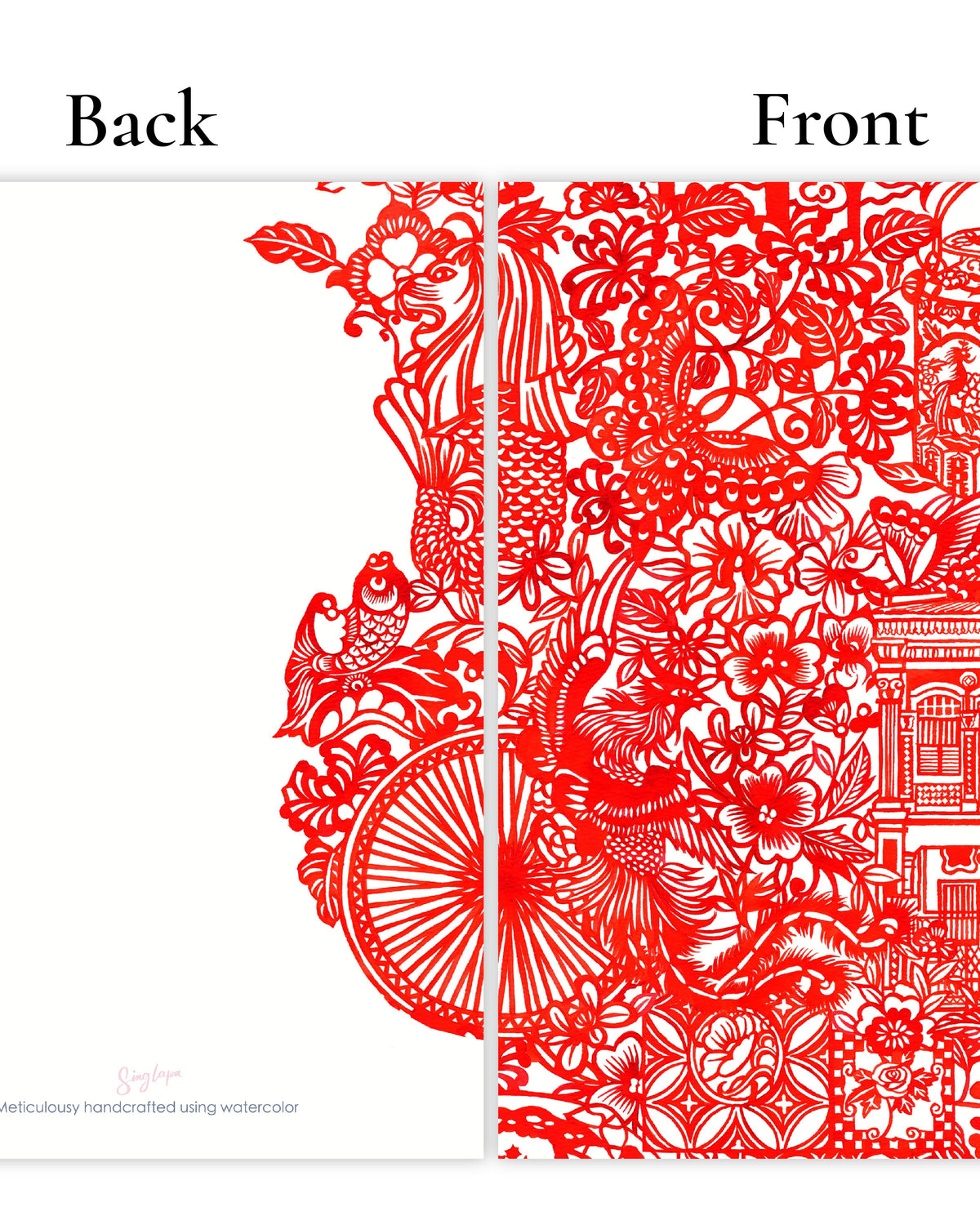 SINGLAPA | Singapore Papercut Greeting Card