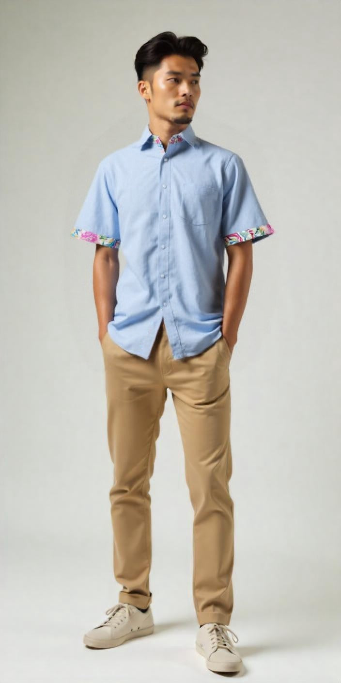 ANS.EIN | LIGHT BLUE Man Shirt With Point Collar In Phoenix
