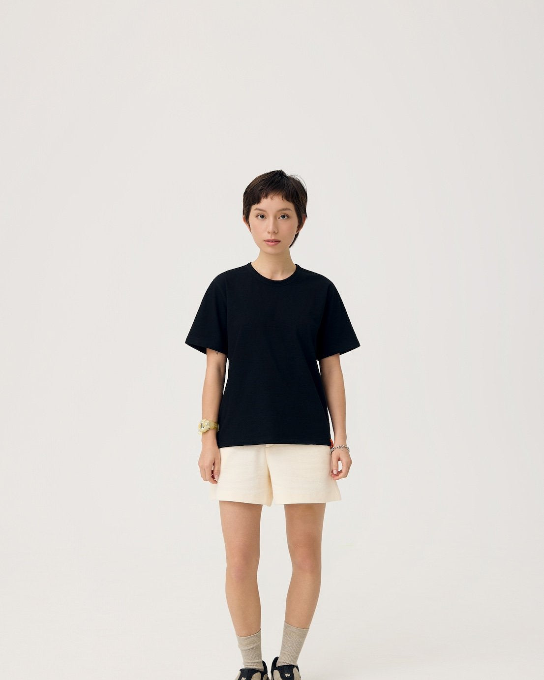 3EIGHTH | Everyday Reversible Tee in Black & Steel Grey