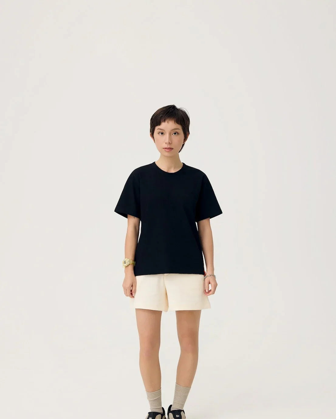 3EIGHTH | Everyday Reversible Tee in Black & Steel Grey