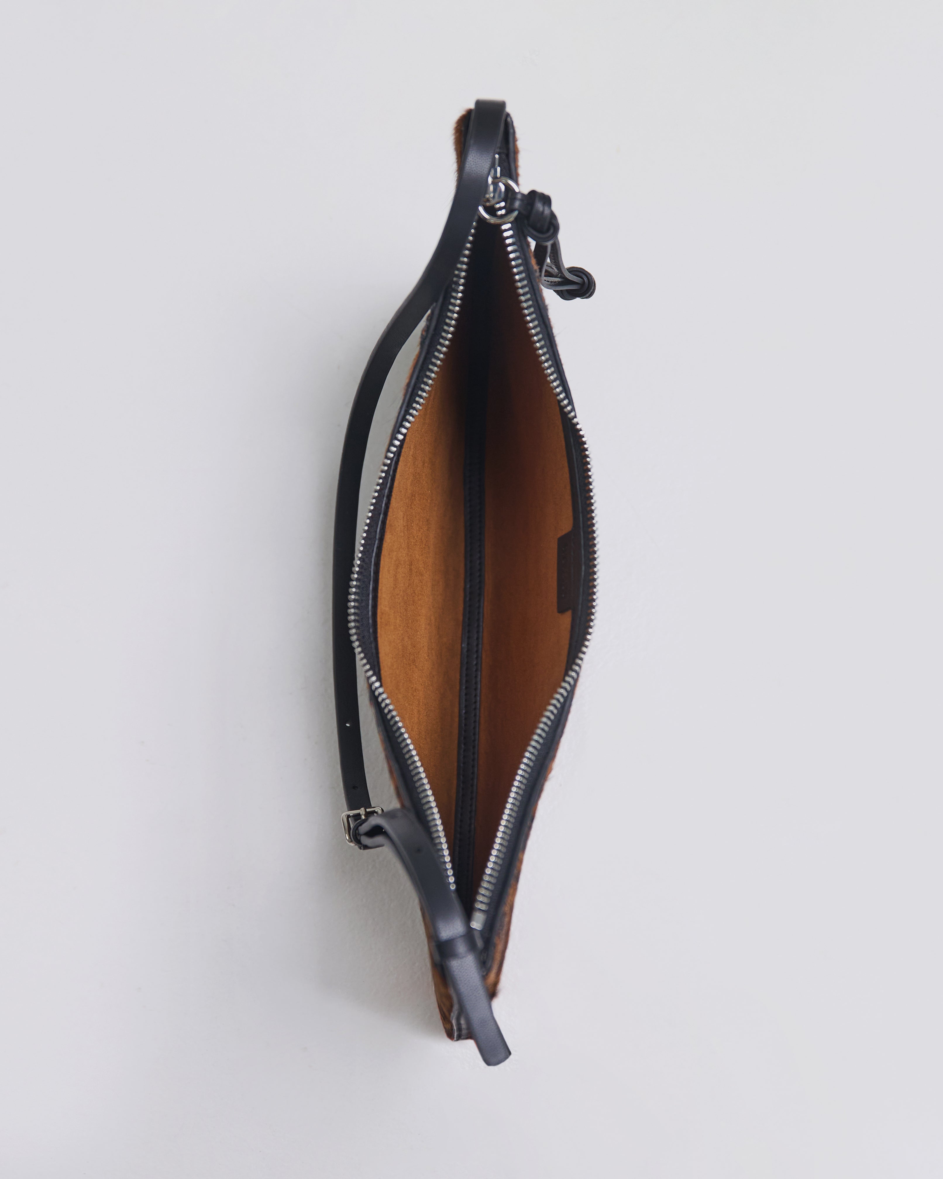 WU HAUS | Veil Leopard Print Calf-Hair Shoulder Bag